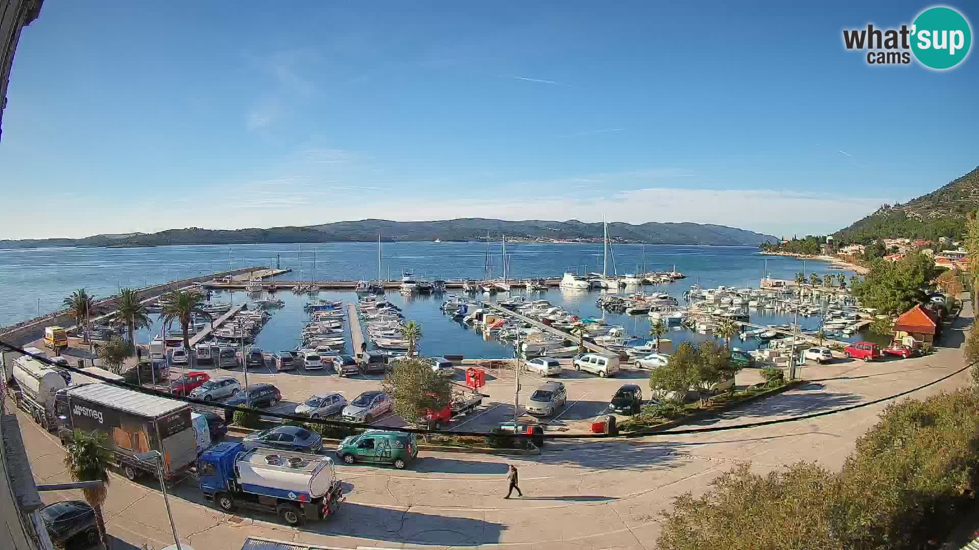 Webcam Orebić Uferpromenade – Fähre nach Korčula Live