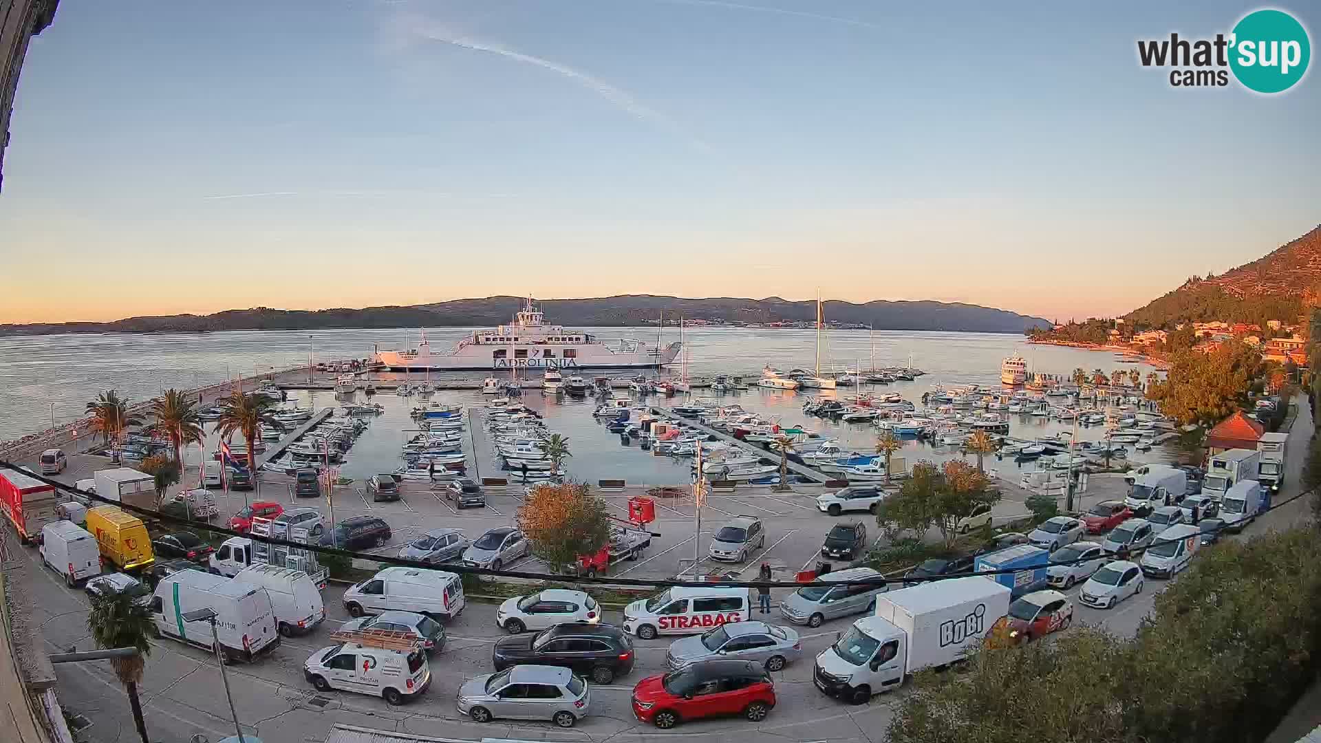 Webcam Orebić Riva – Ferry to Korčula Live