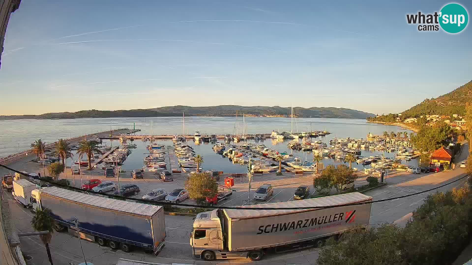 Spletna kamera Orebić Riva – Trajekt za Korčulo v živo