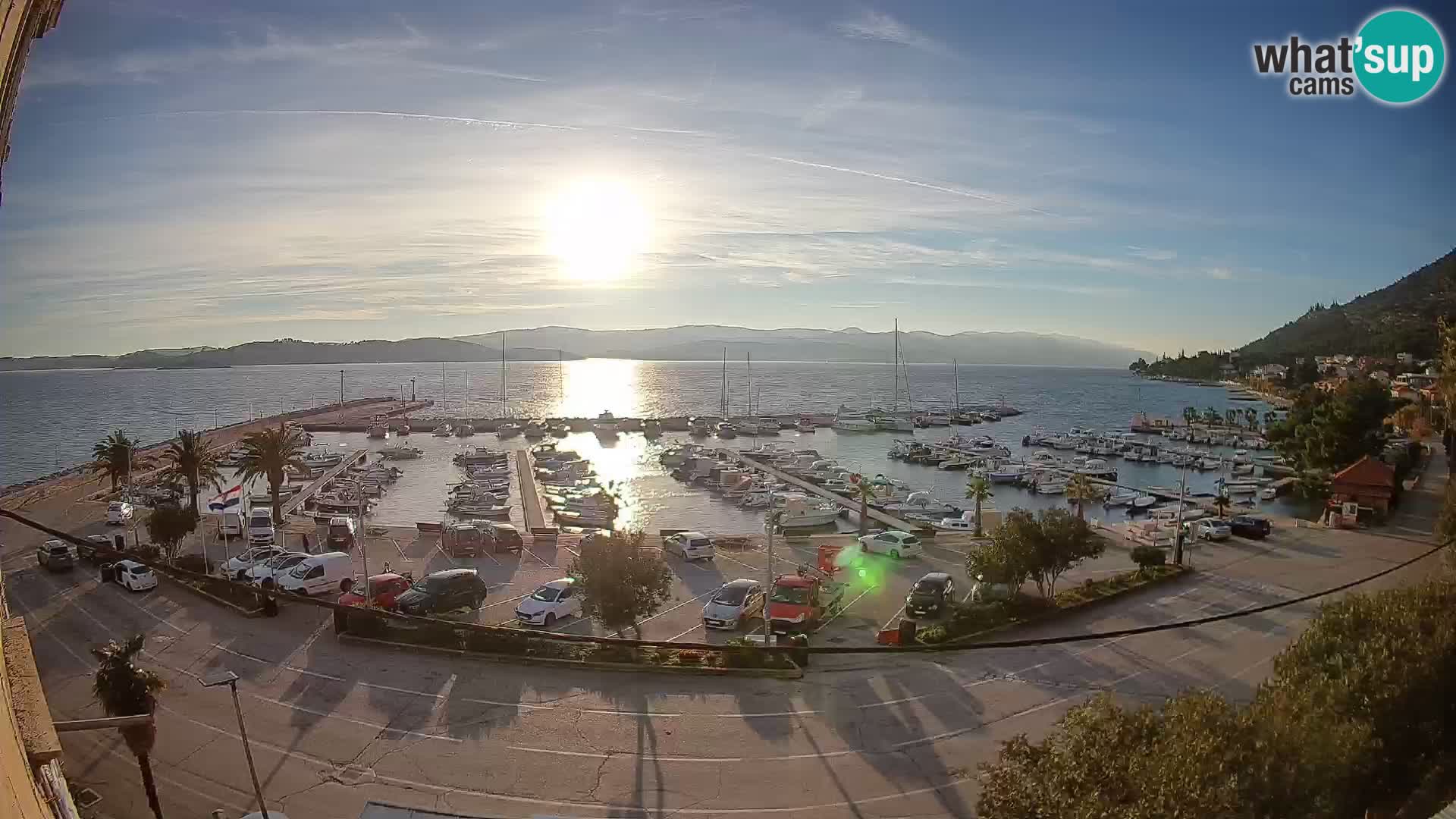 Webcam Orebić Riva – Ferry a Korčula en vivo