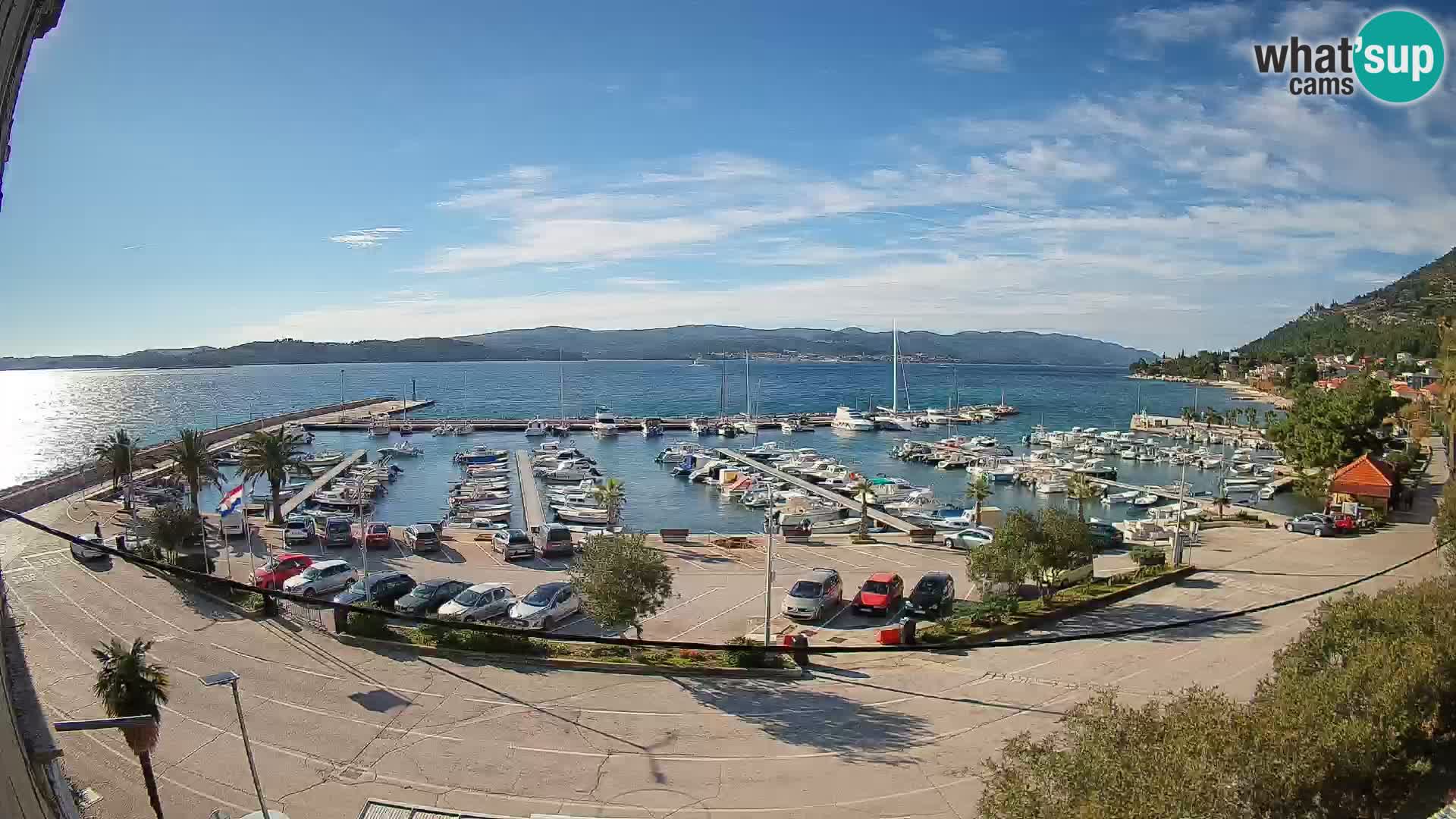 Webcam Orebić Uferpromenade – Fähre nach Korčula Live