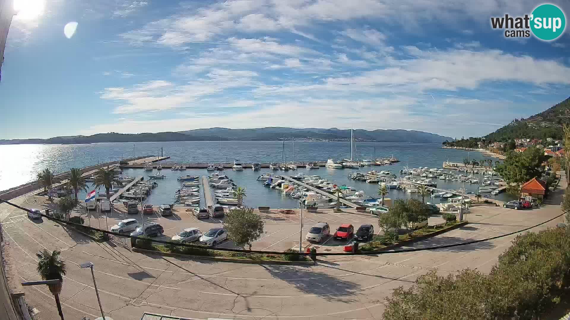 Webcam Orebić Riva – Ferry to Korčula Live