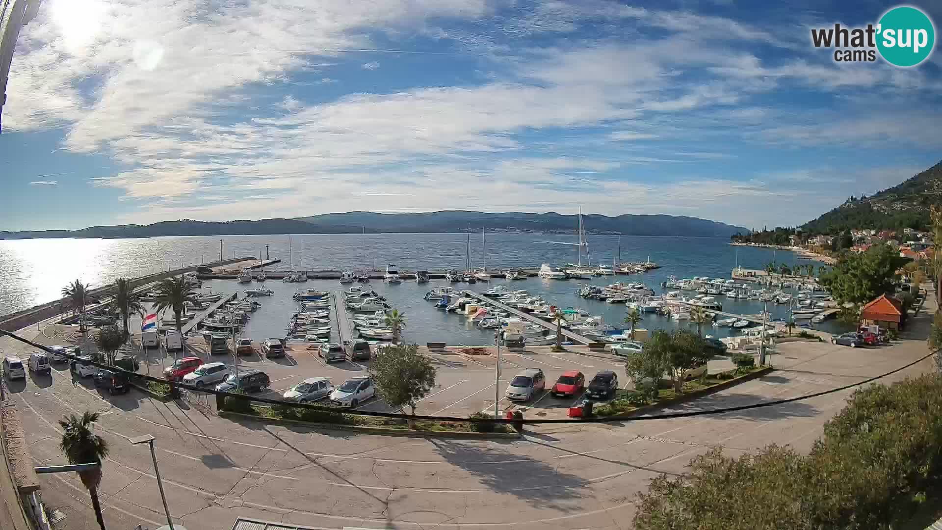 Webcam Orebić Riva – Ferry to Korčula Live