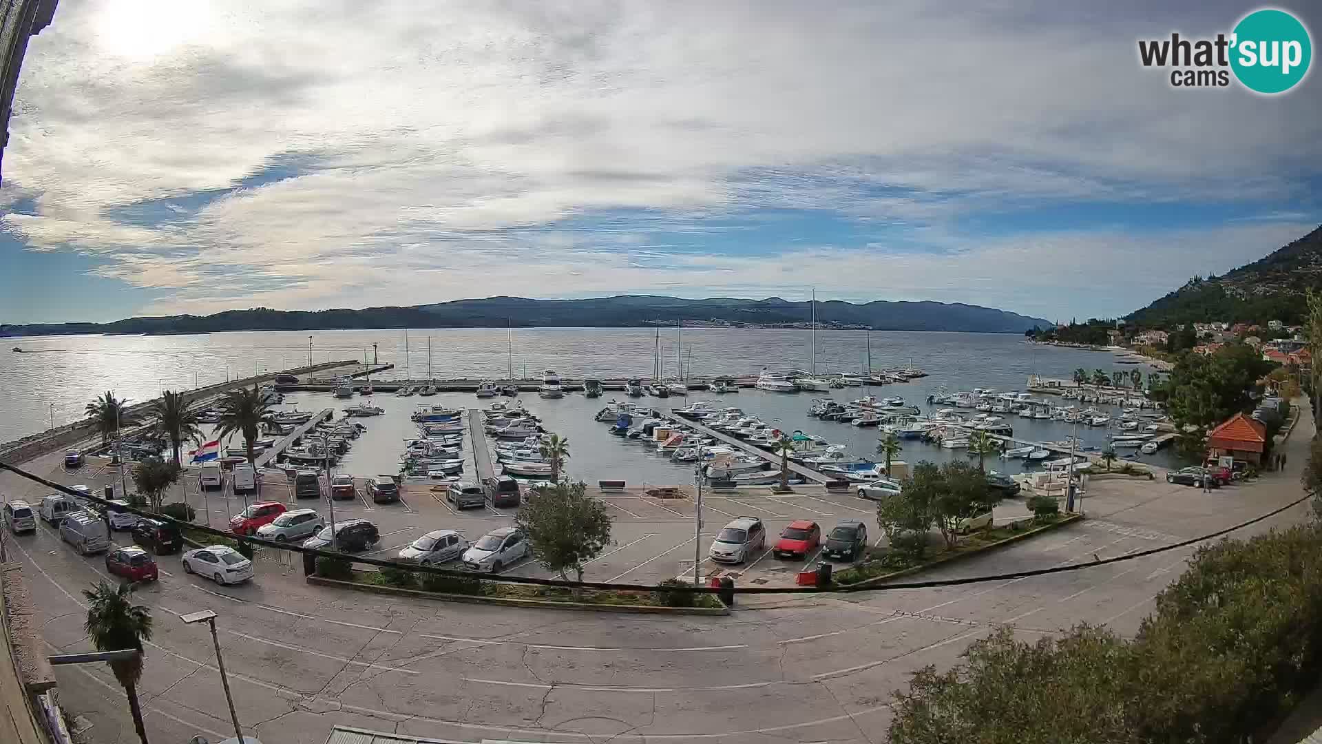 Spletna kamera Orebić Riva – Trajekt za Korčulo v živo