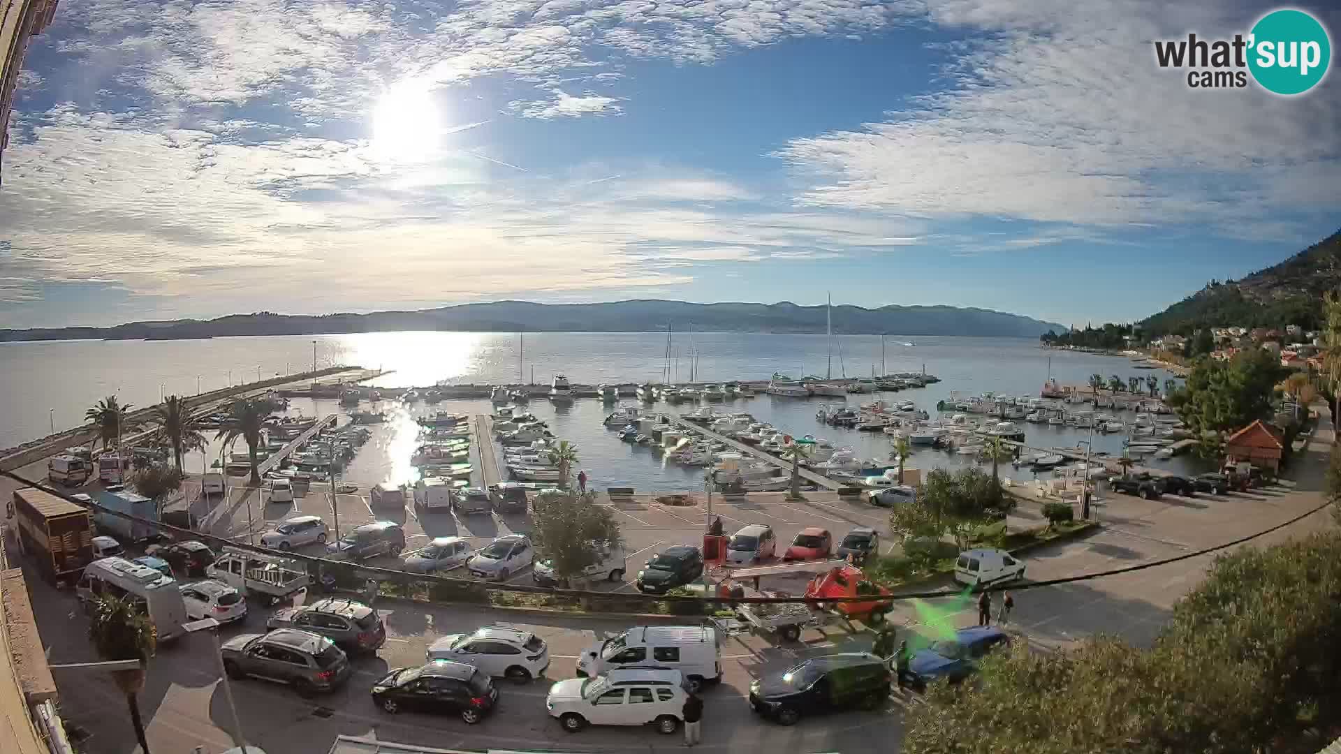 Webcam Orebić Riva – Ferry a Korčula en vivo