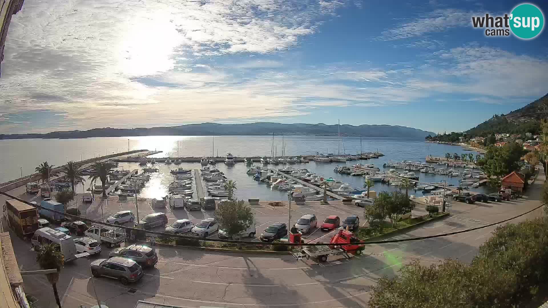 Web kamera Orebić Riva – Trajekt za Korčulu uživo