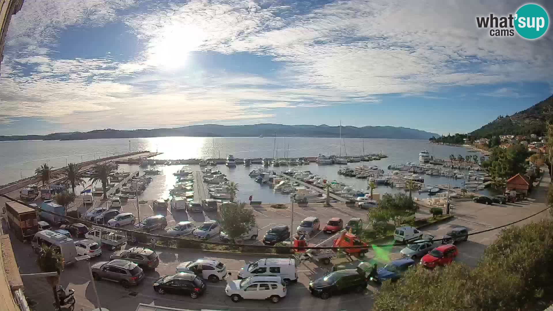 Spletna kamera Orebić Riva – Trajekt za Korčulo v živo