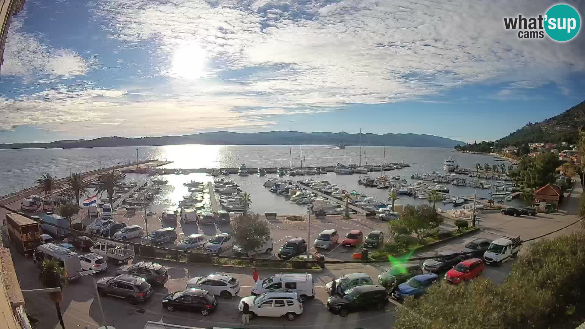 Webcam Orebić Riva – Ferry to Korčula Live