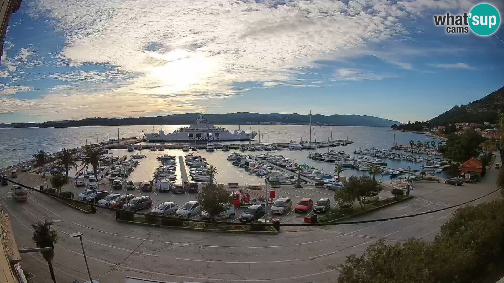 Webcam Orebić Riva – Ferry to Korčula Live
