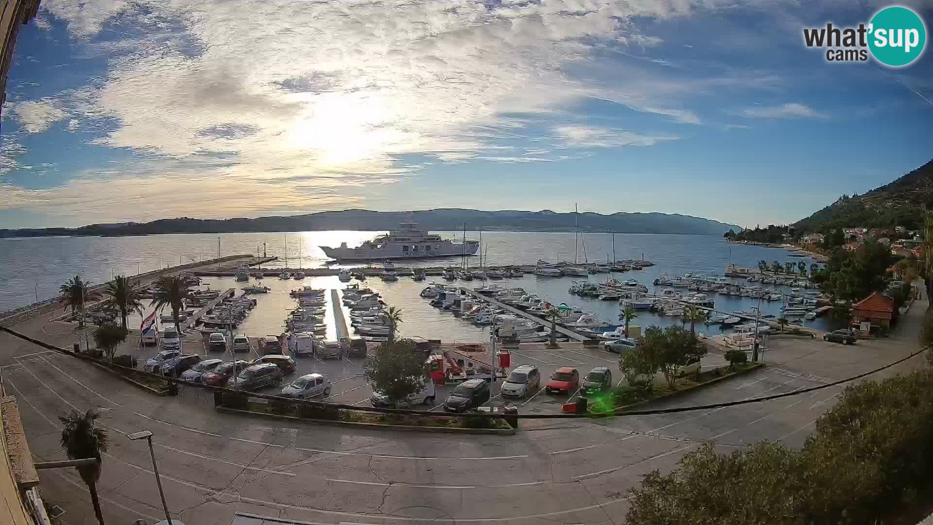 Webcam Orebić Riva – Ferry vers Korčula en direct