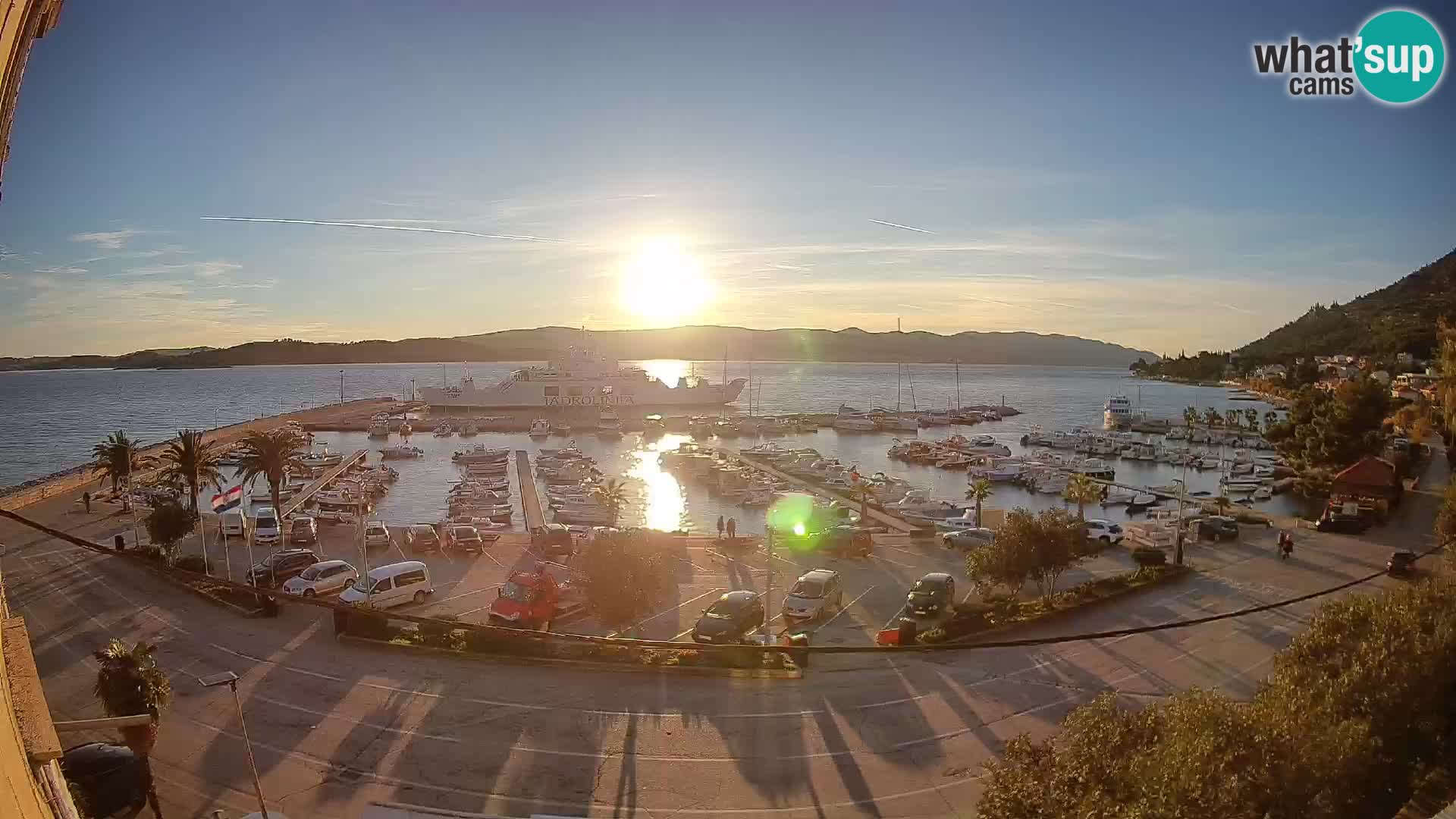 Webcam Orebić Riva – Ferry vers Korčula en direct