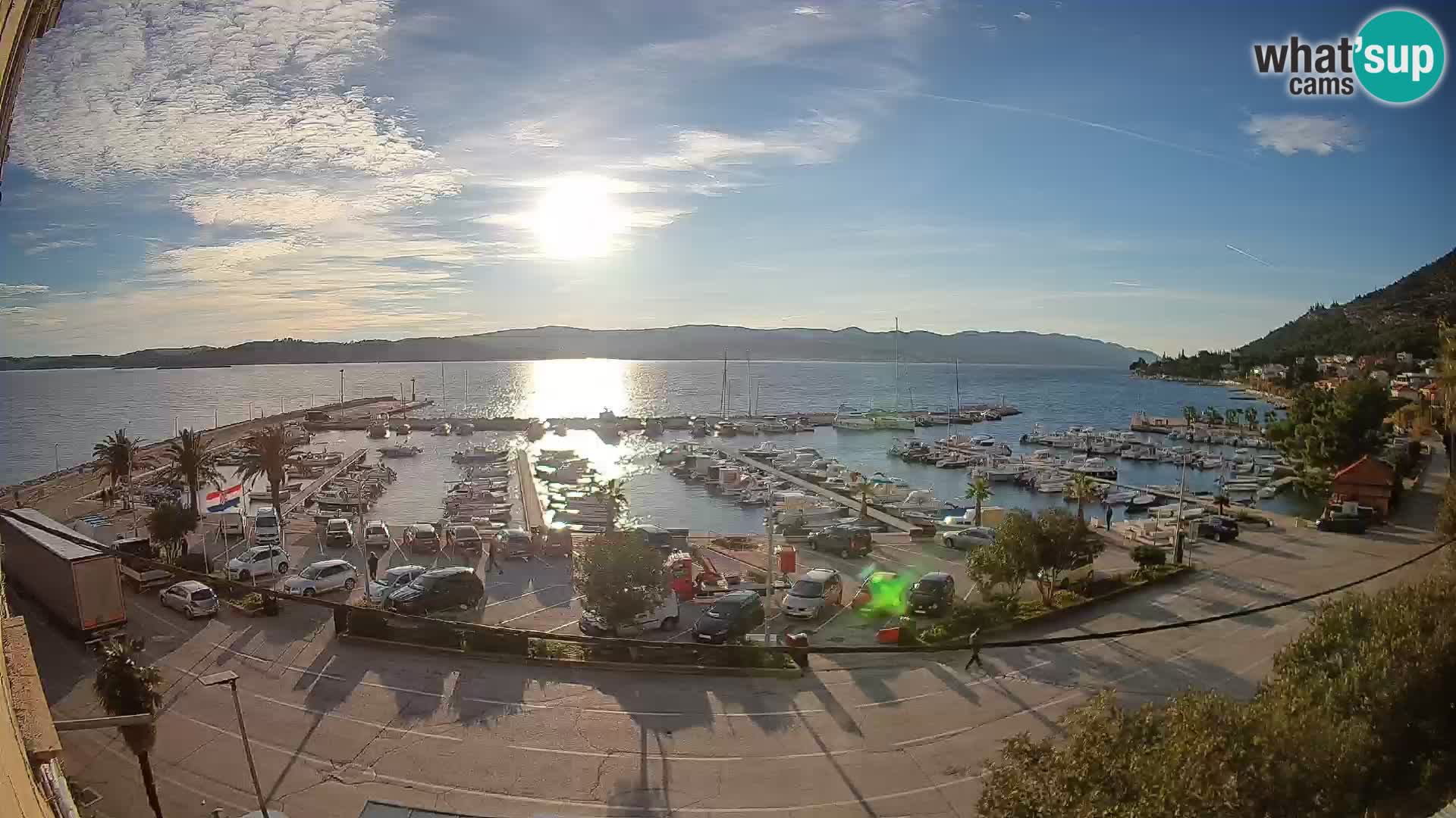 Spletna kamera Orebić Riva – Trajekt za Korčulo v živo