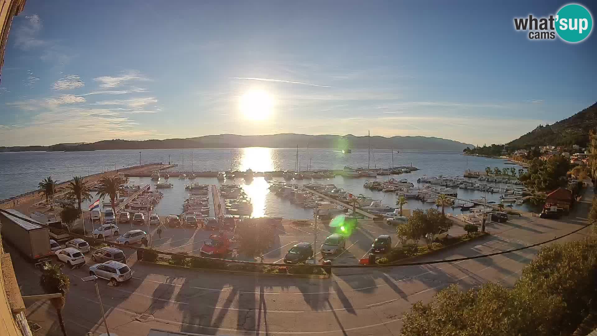 Webcam Orebić Uferpromenade – Fähre nach Korčula Live
