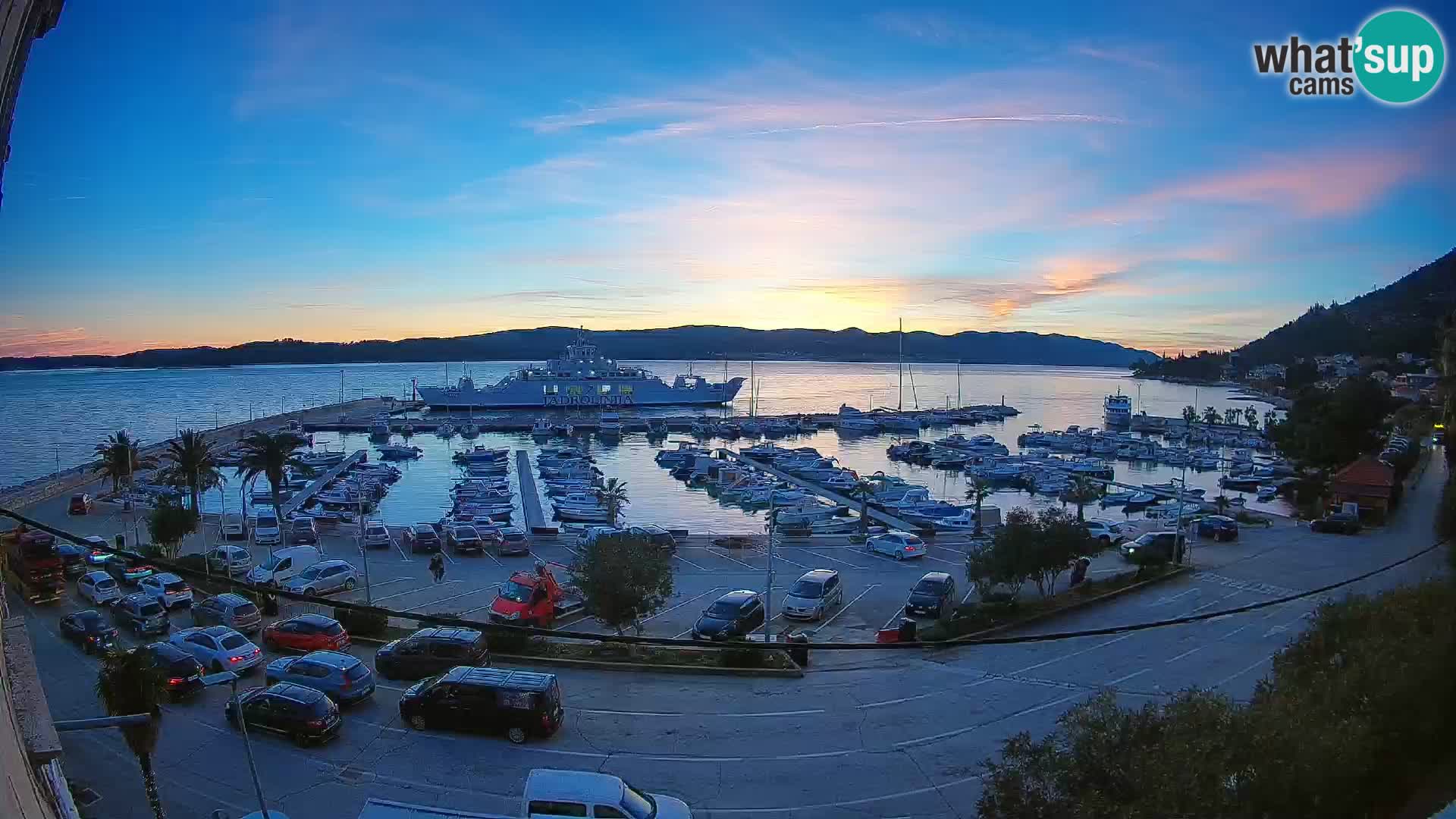 Webcam Orebić Riva – Ferry to Korčula Live