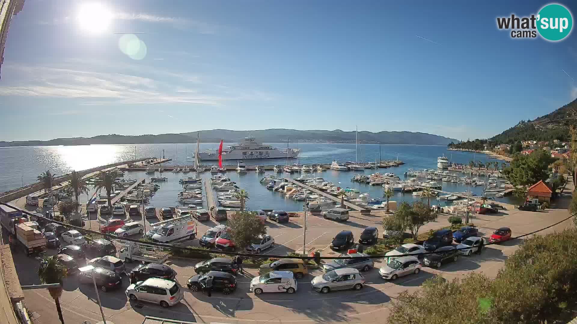 Webcam Orebić Riva – Ferry to Korčula Live