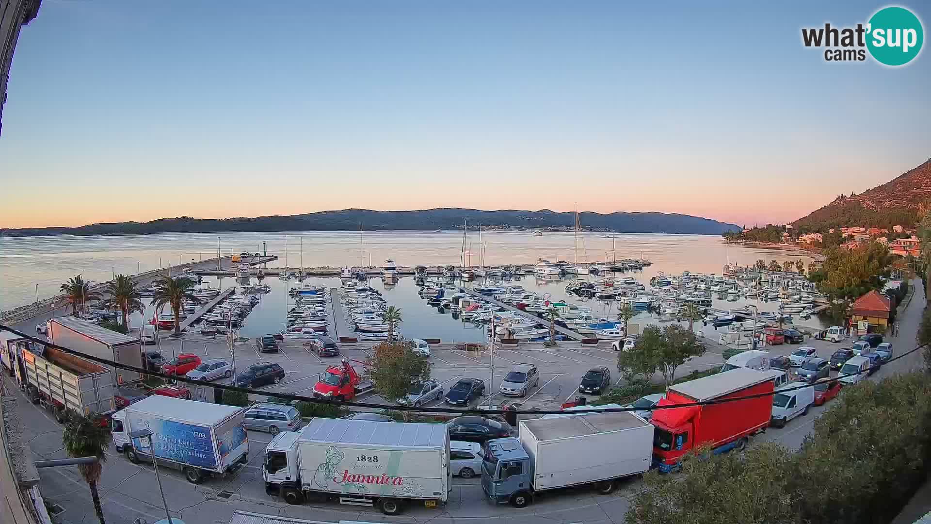 Webcam Orebić Uferpromenade – Fähre nach Korčula Live