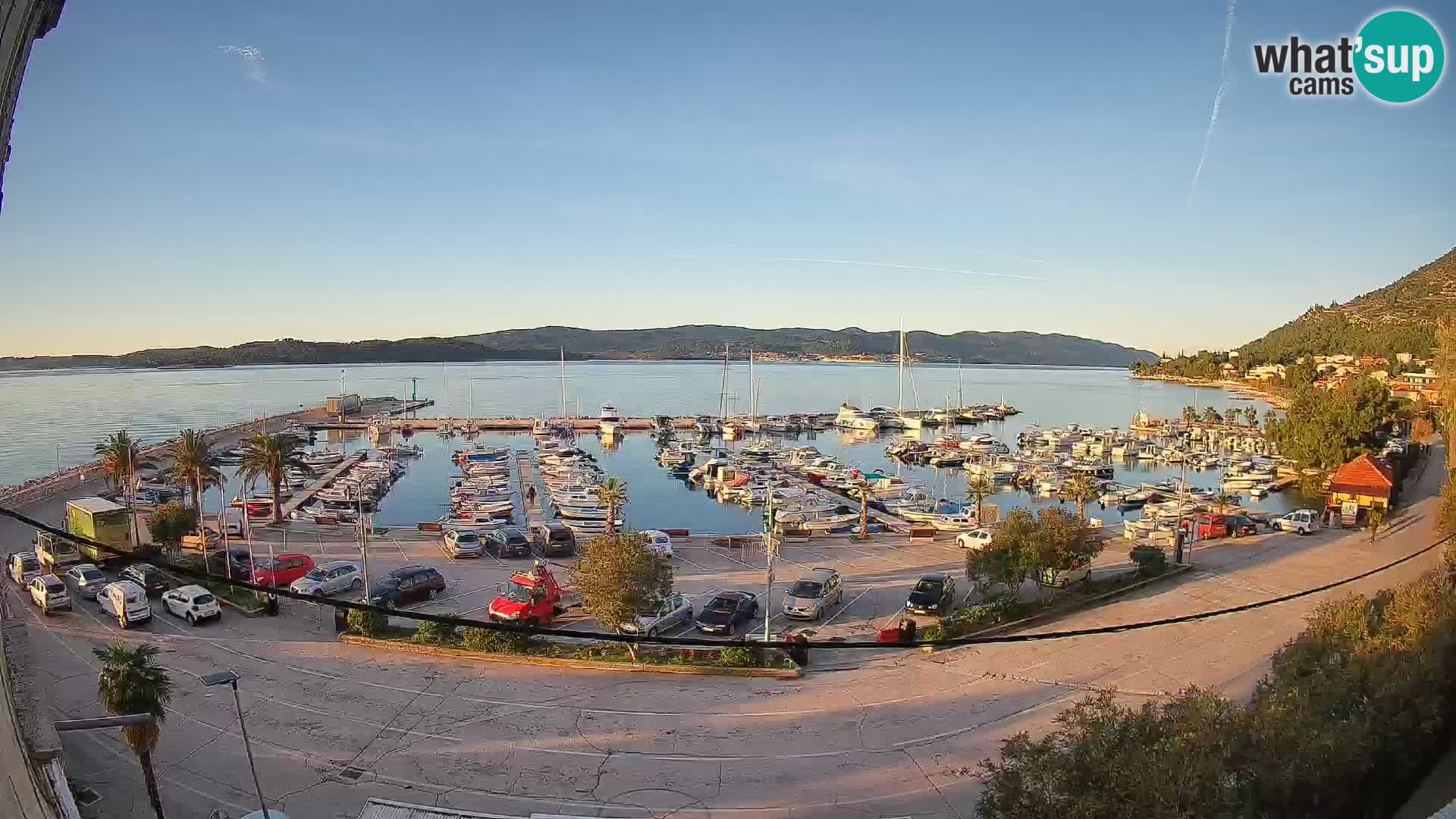 Webcam Orebić Uferpromenade – Fähre nach Korčula Live