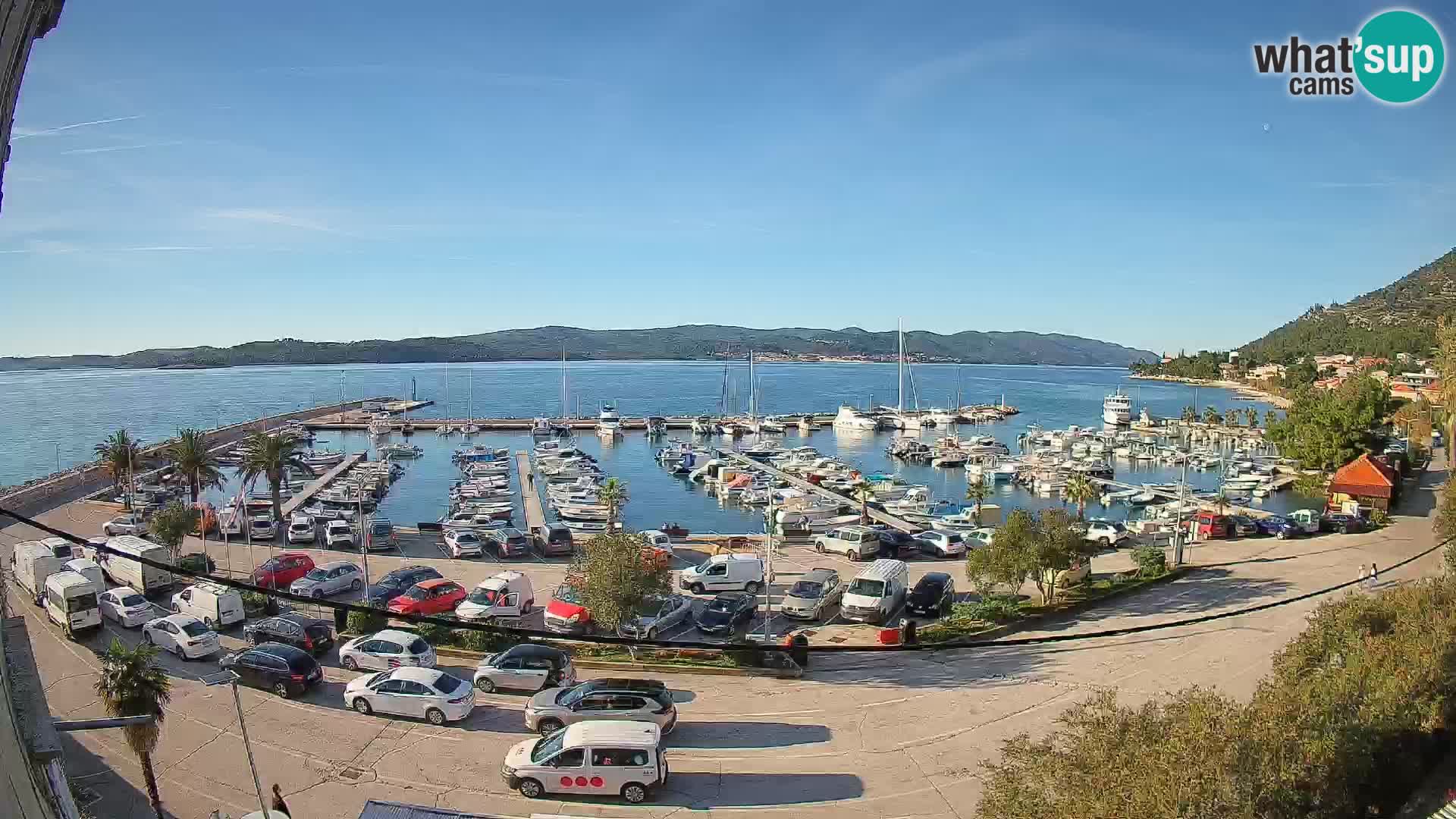 Webcam Orebić Riva – Ferry a Korčula en vivo