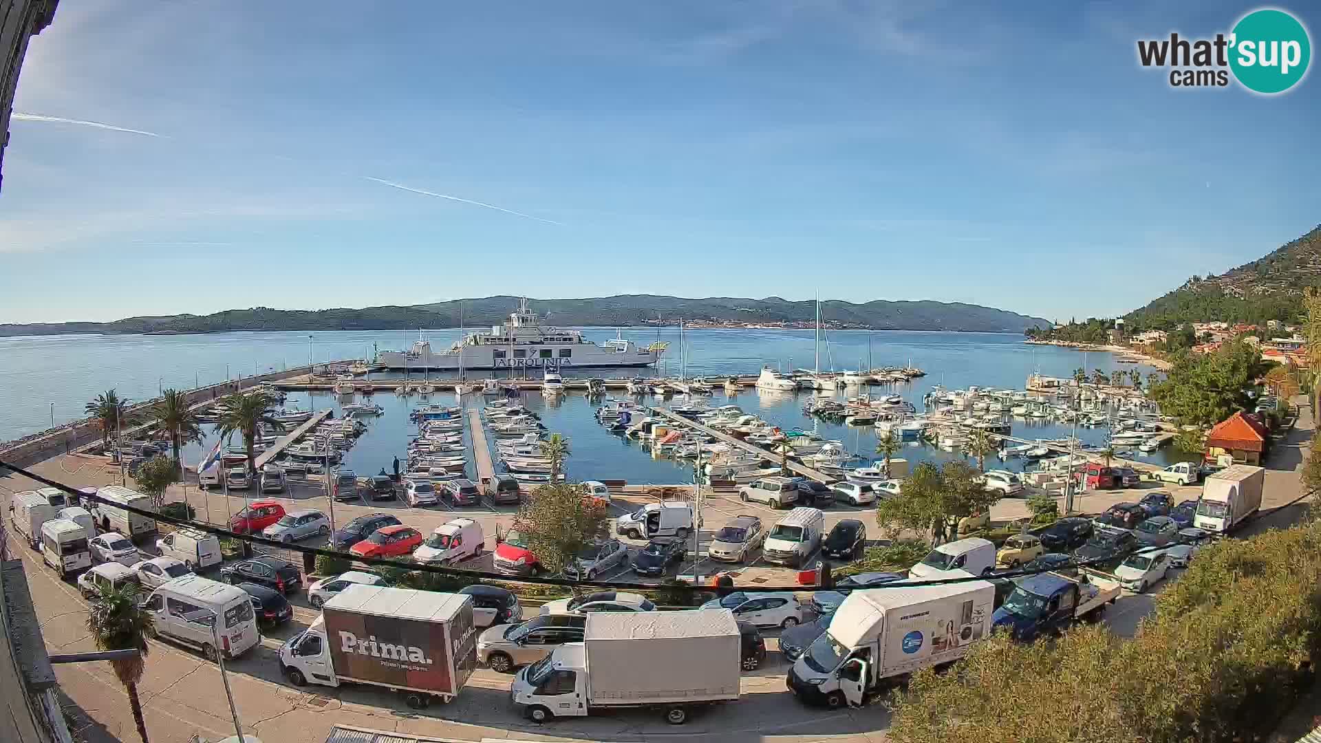 Webcam Orebić Riva – Ferry vers Korčula en direct