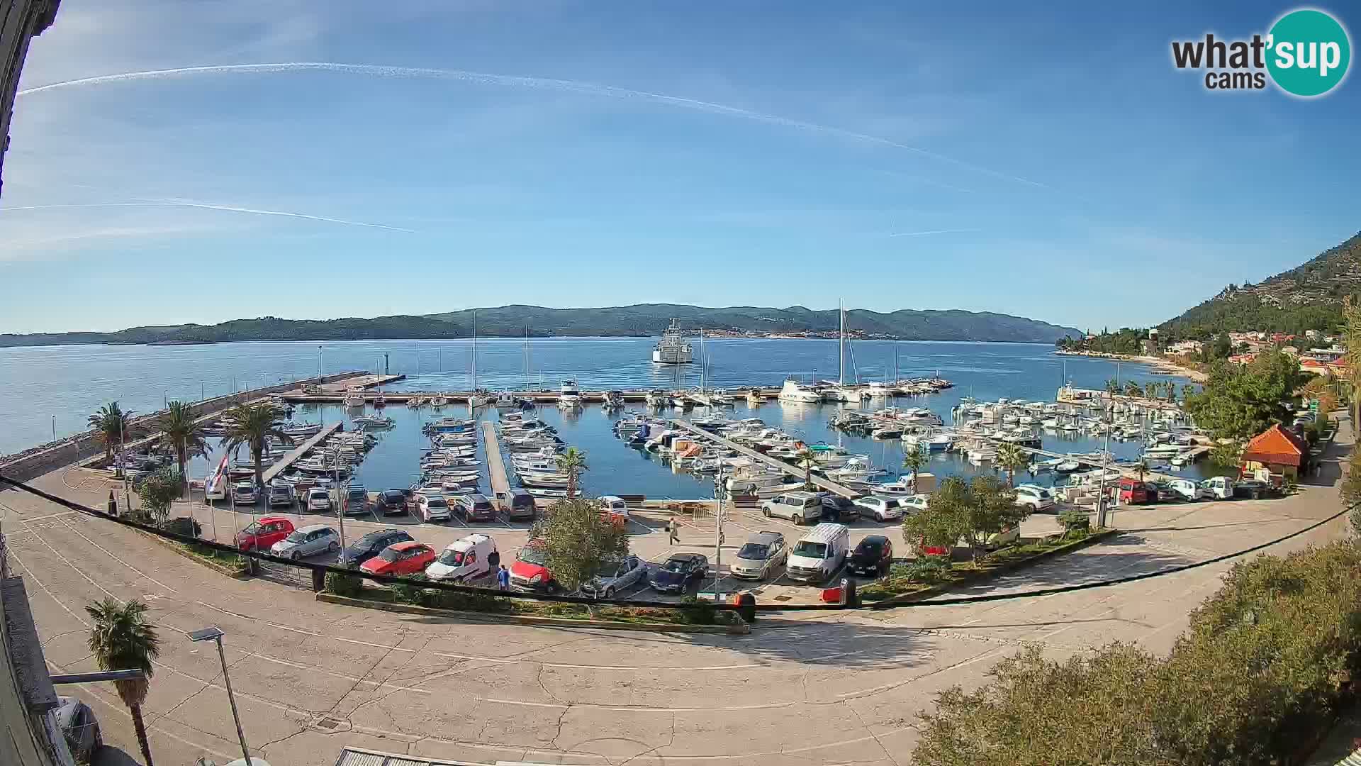 Webcam Orebić Riva – Ferry vers Korčula en direct