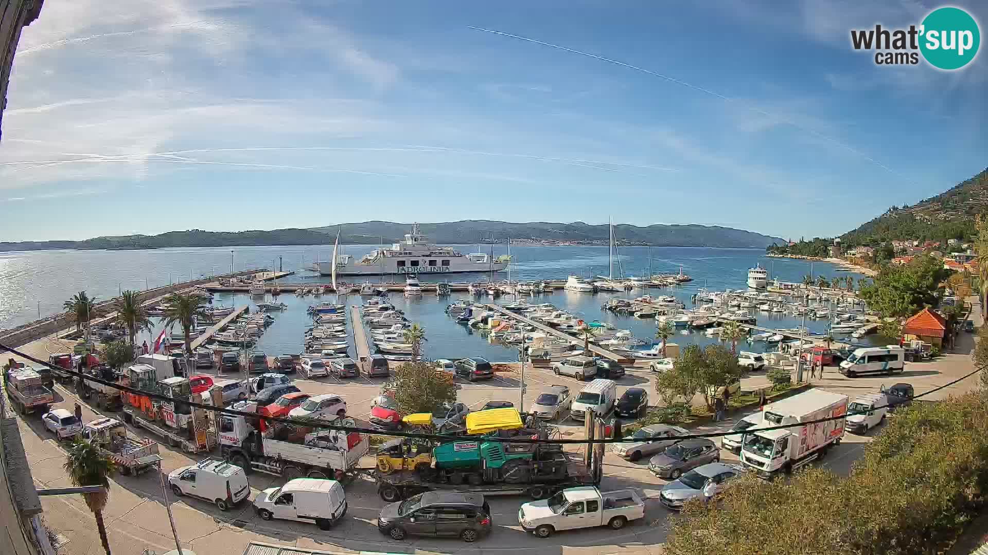 Webcam Orebić Riva – Ferry vers Korčula en direct