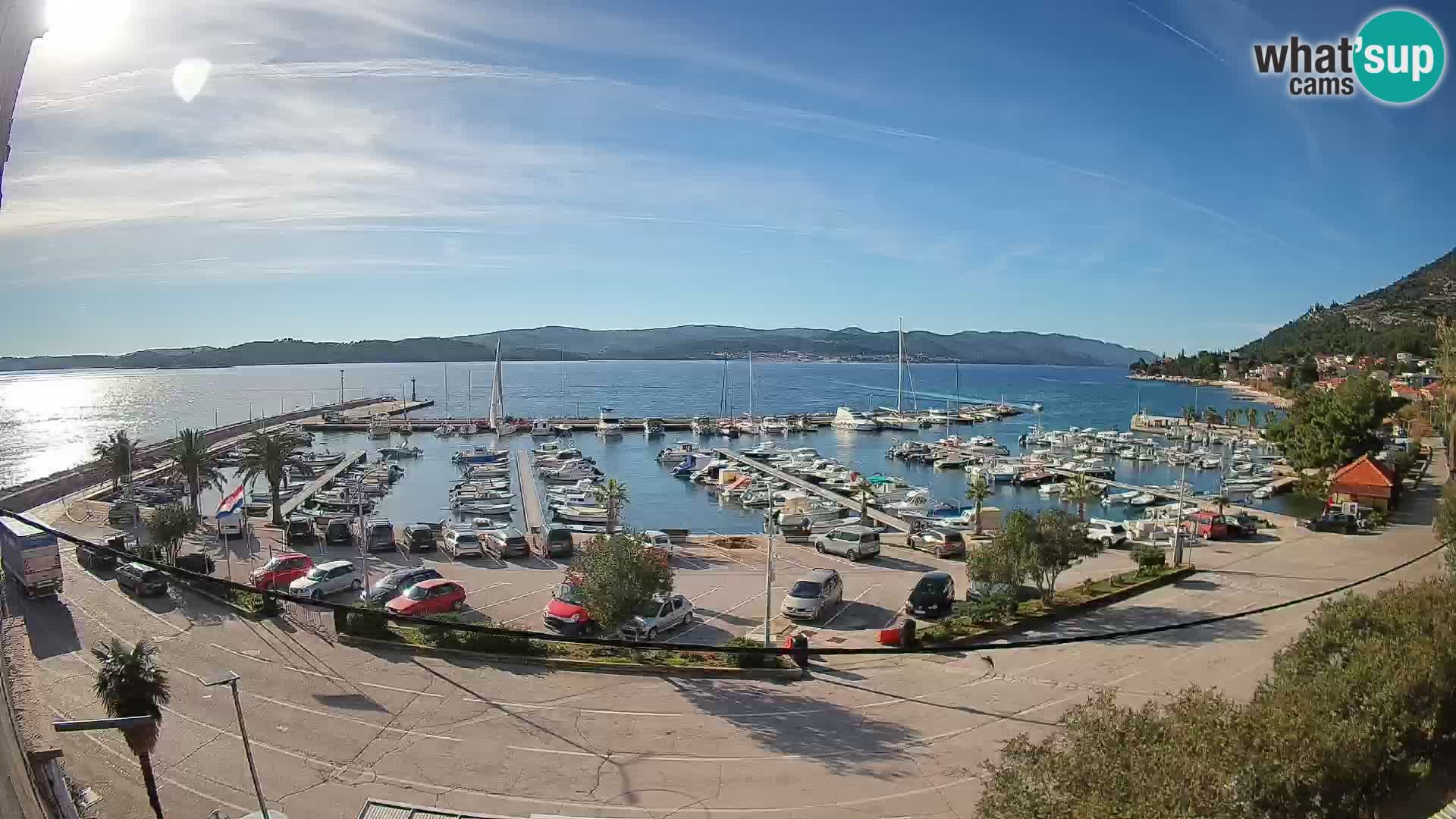 Webcam Orebić Riva – Ferry vers Korčula en direct