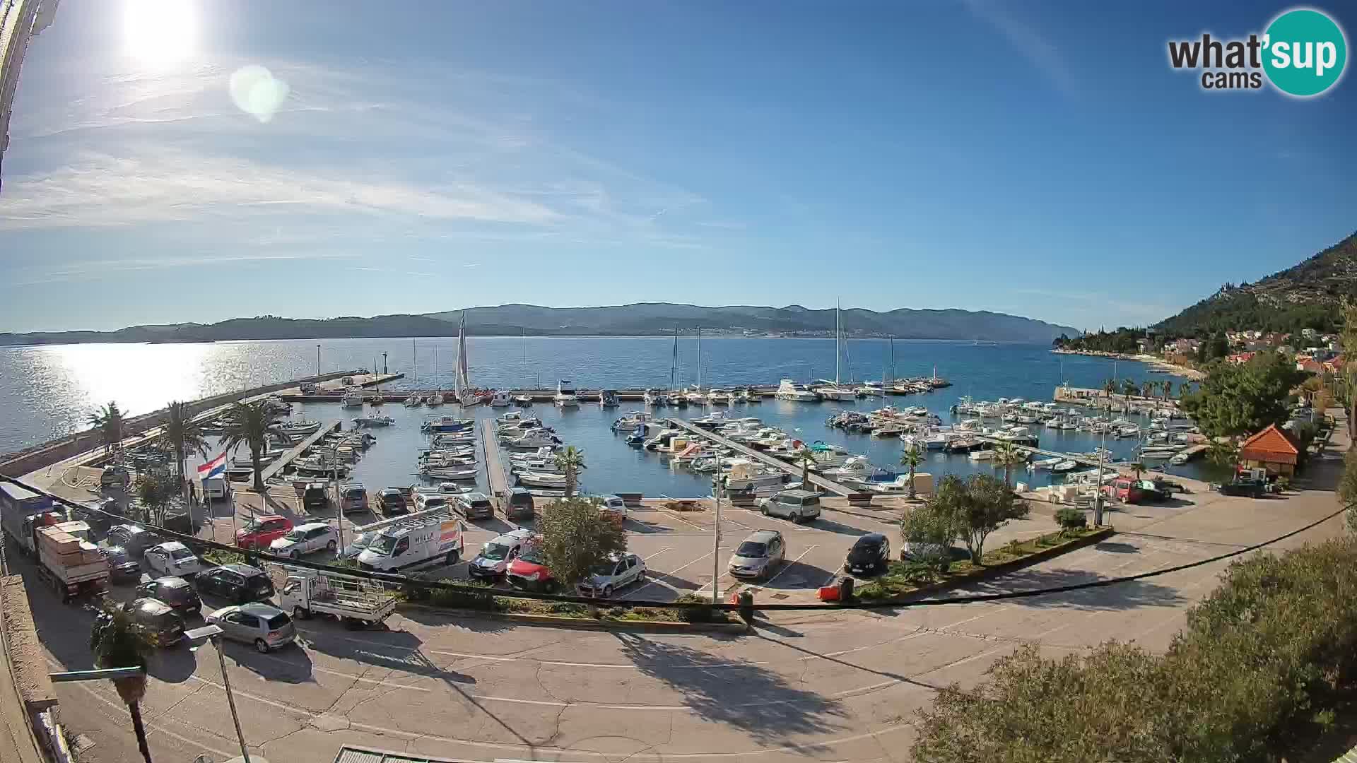 Webcam Orebić Riva – Ferry to Korčula Live