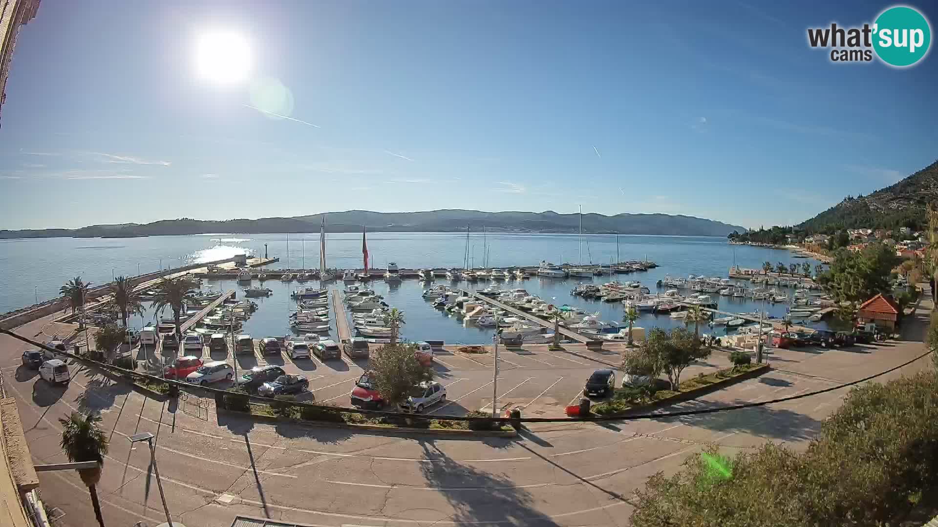 Webcam Orebić Uferpromenade – Fähre nach Korčula Live
