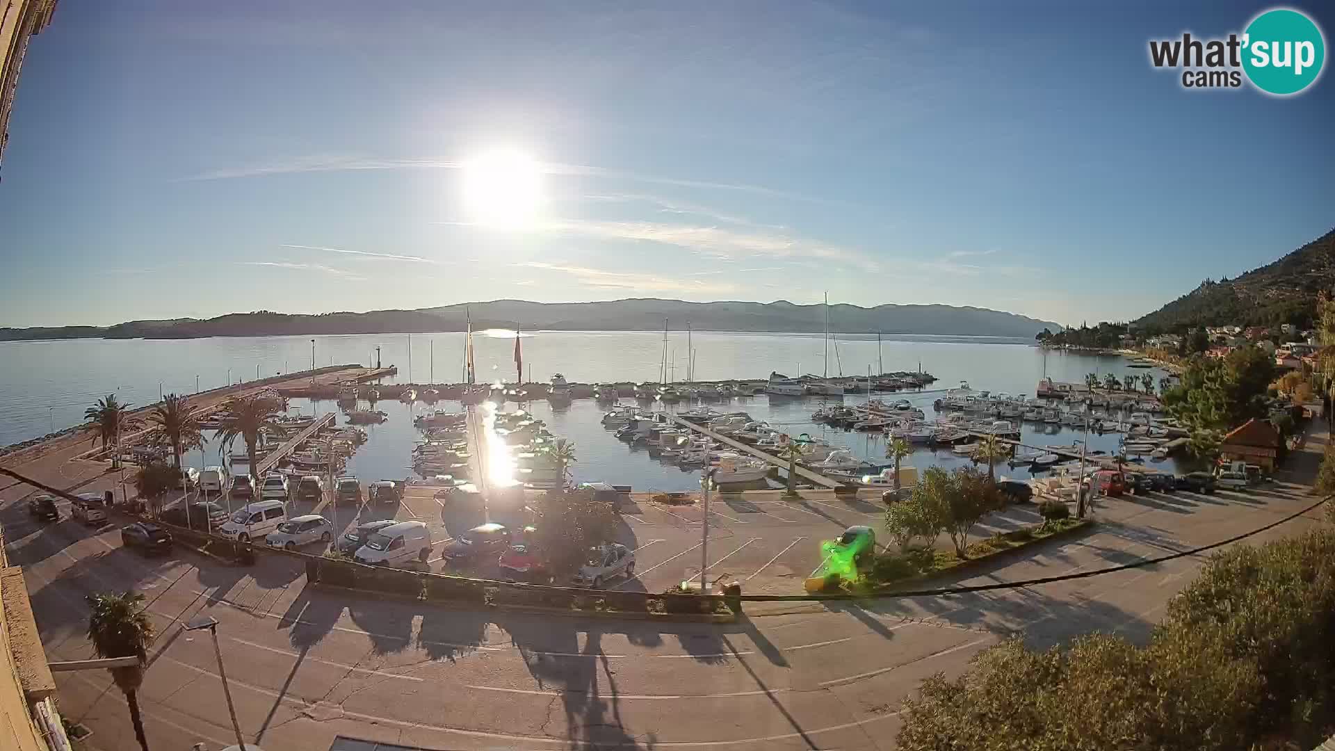 Spletna kamera Orebić Riva – Trajekt za Korčulo v živo