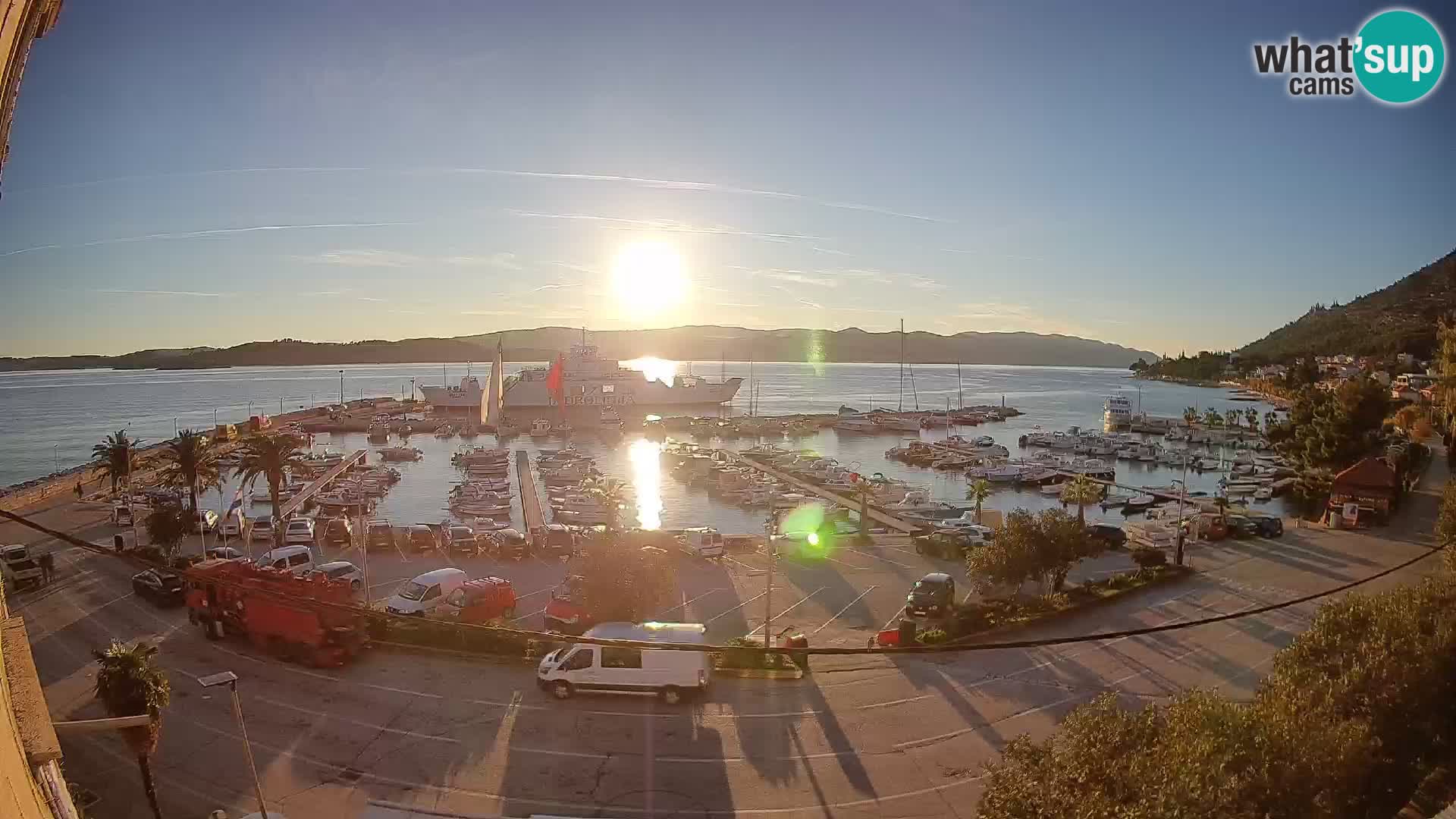 Webcam Orebić Uferpromenade – Fähre nach Korčula Live