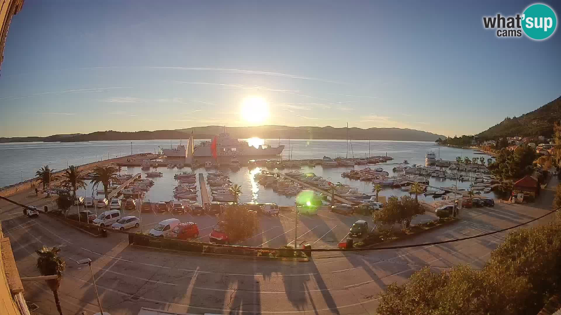 Webcam Orebić Riva – Ferry a Korčula en vivo