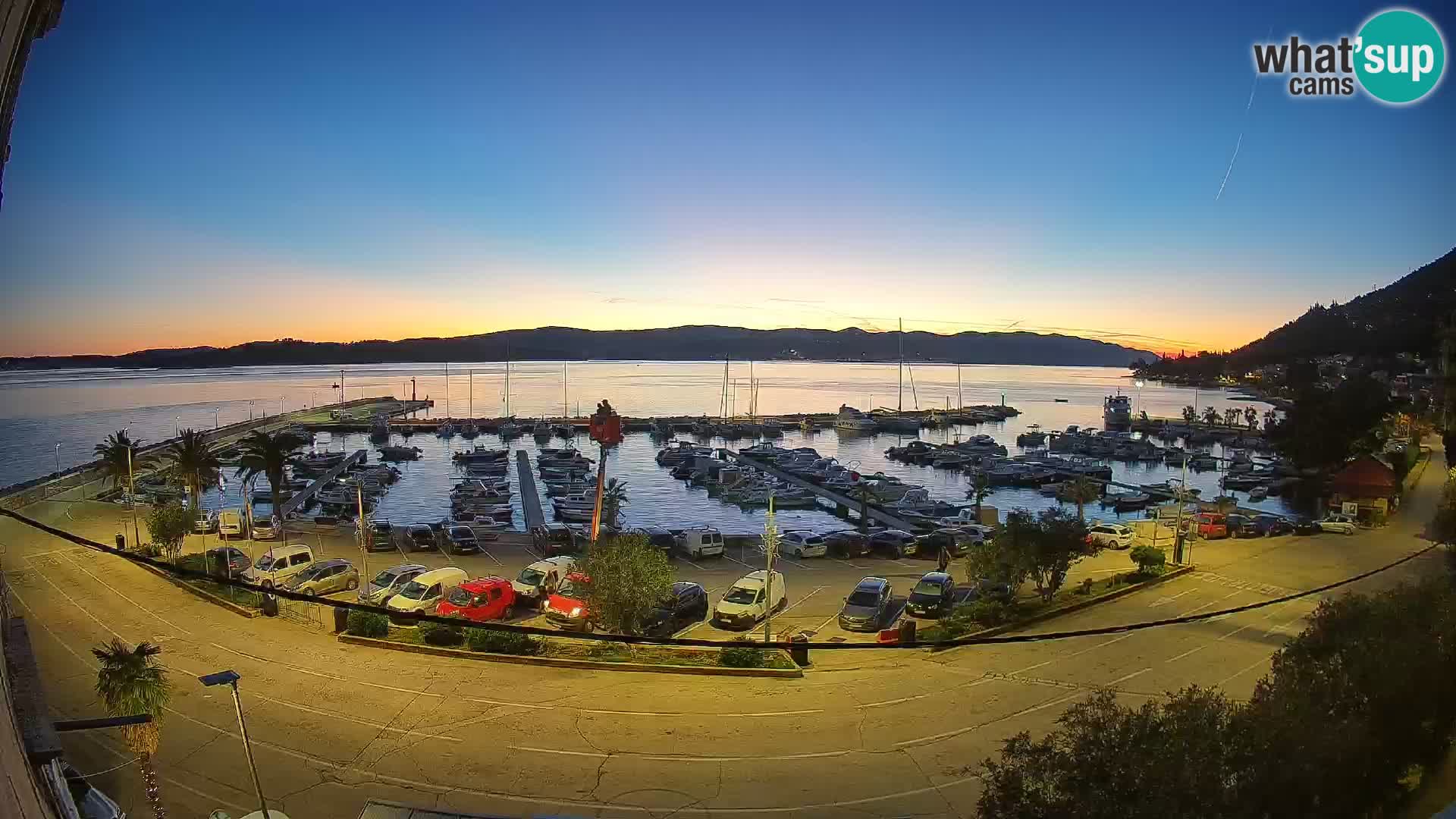 Spletna kamera Orebić Riva – Trajekt za Korčulo v živo