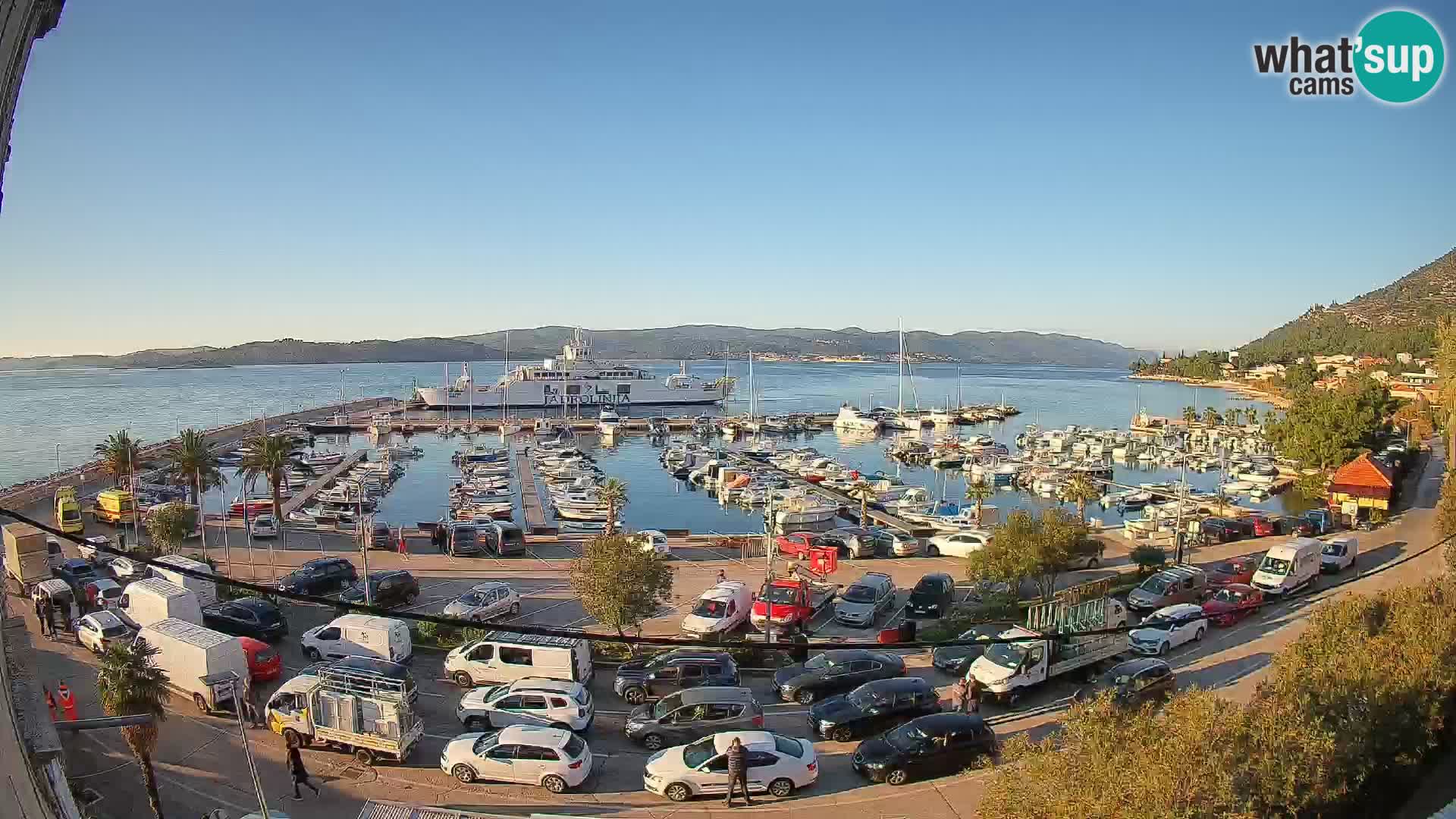 Webcam Orebić Riva – Ferry vers Korčula en direct
