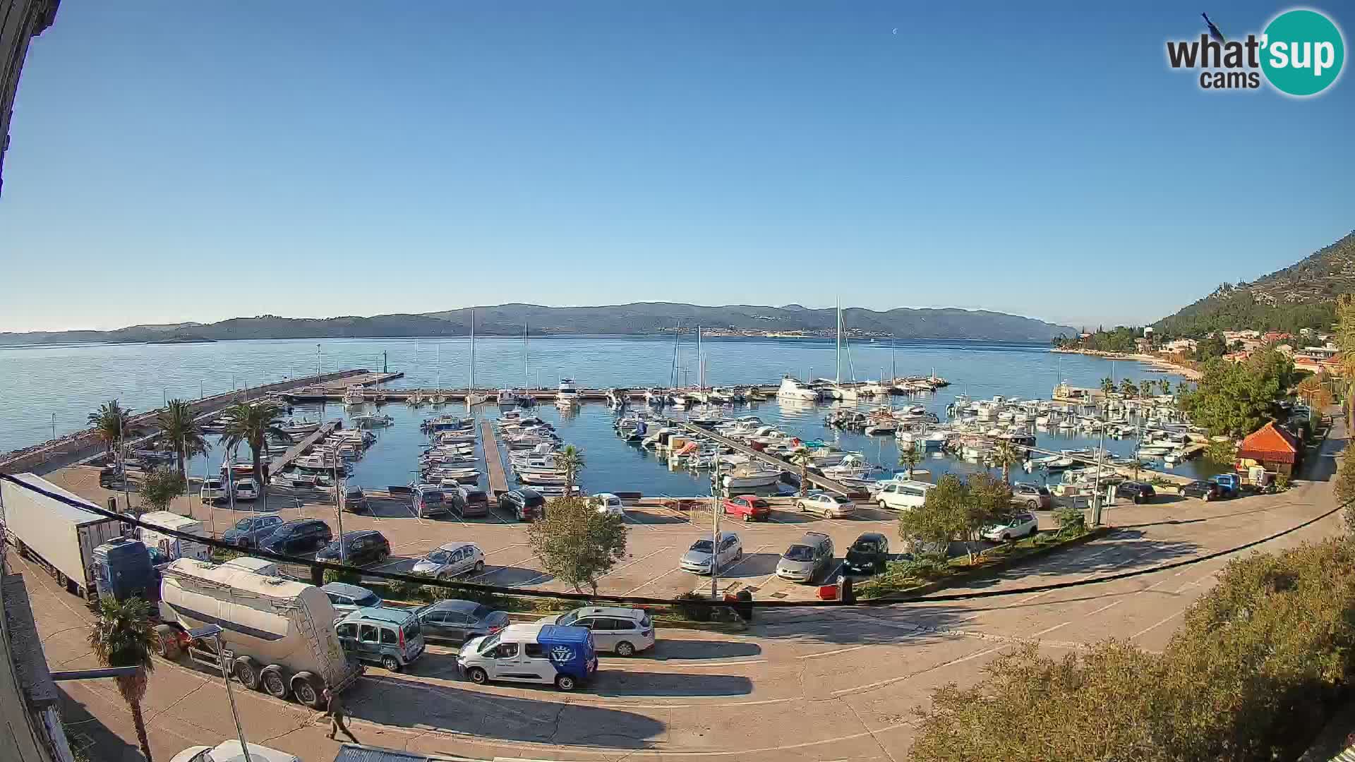 Webcam Orebić Riva – Ferry a Korčula en vivo