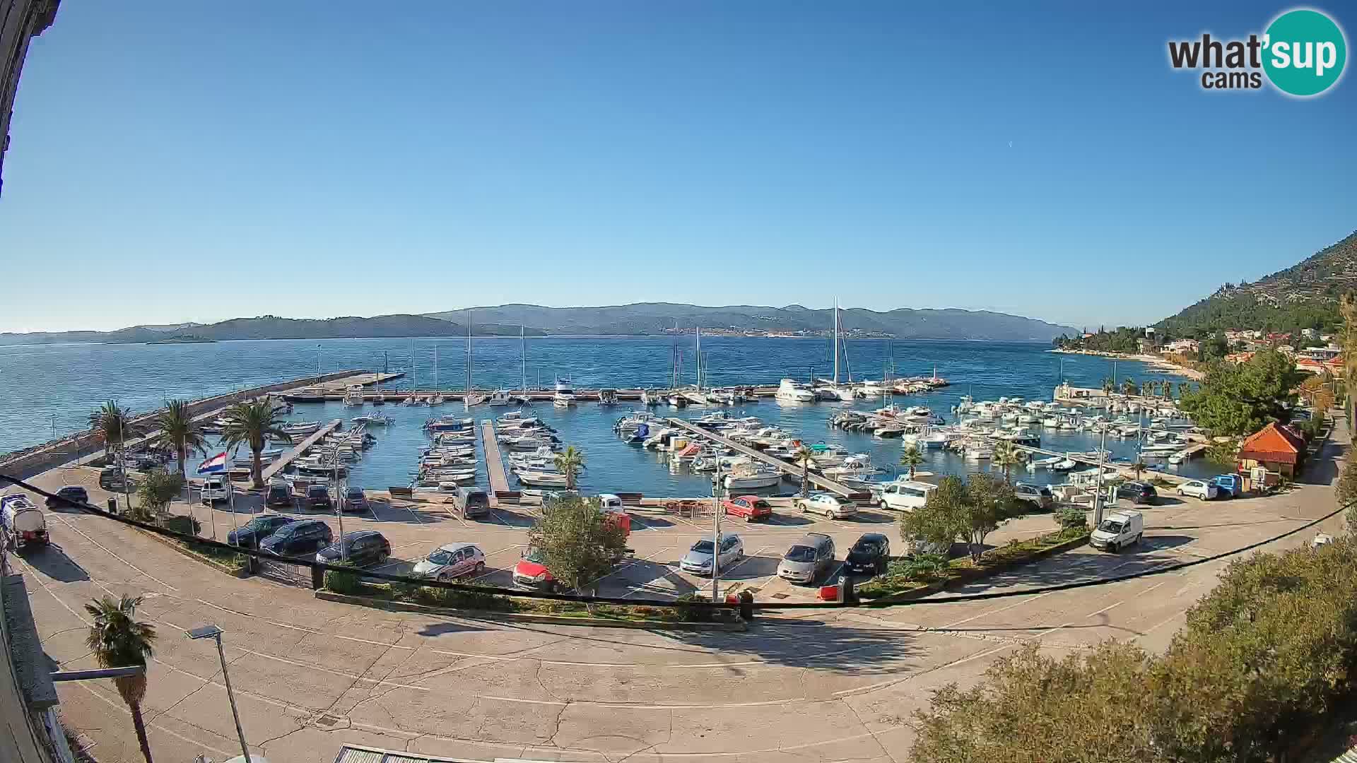 Webcam Orebić Riva – Ferry to Korčula Live
