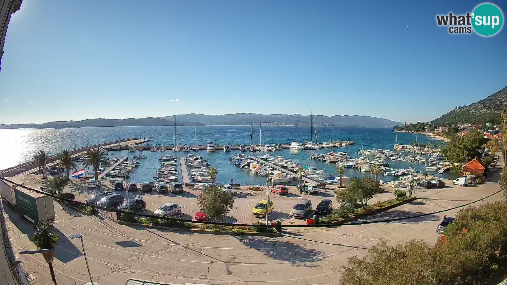 Webcam Orebić Riva – Ferry vers Korčula en direct