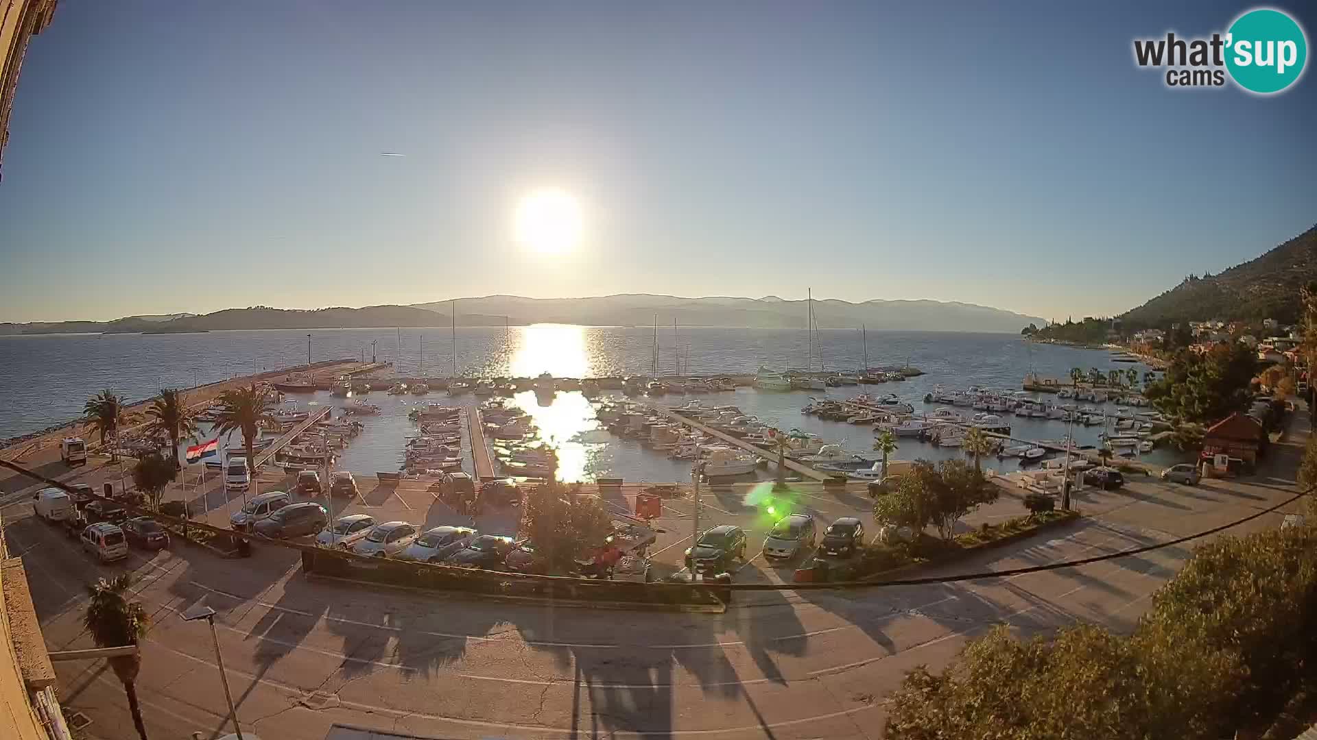 Spletna kamera Orebić Riva – Trajekt za Korčulo v živo