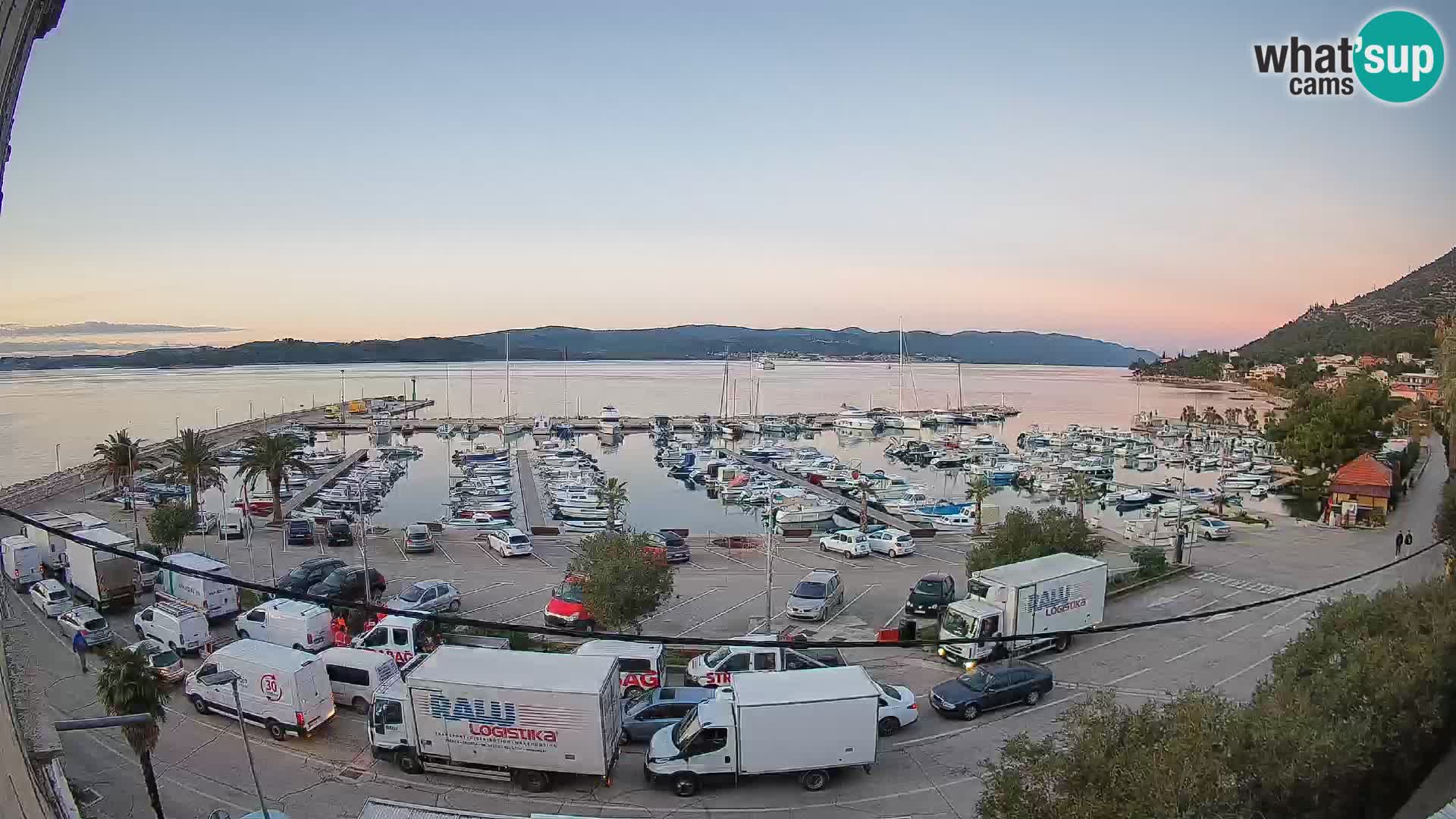 Spletna kamera Orebić Riva – Trajekt za Korčulo v živo