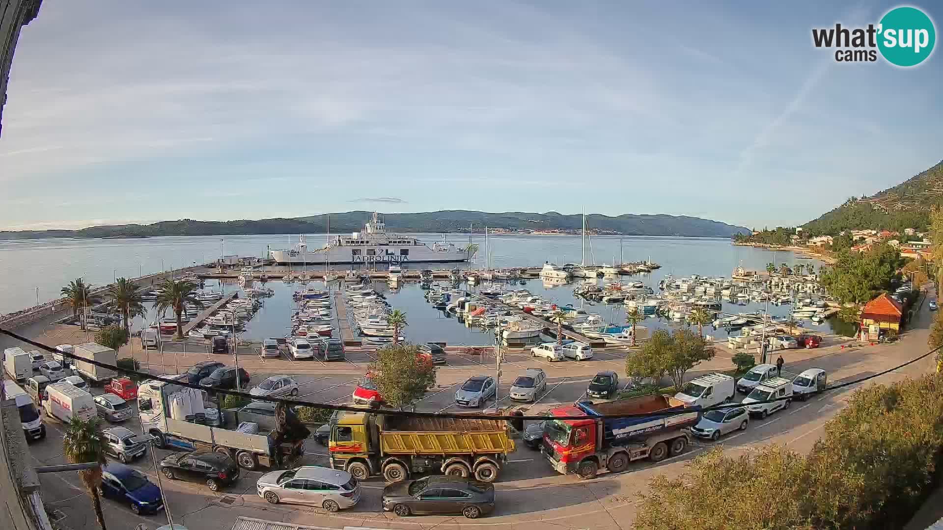 Webcam Orebić Riva – Ferry to Korčula Live