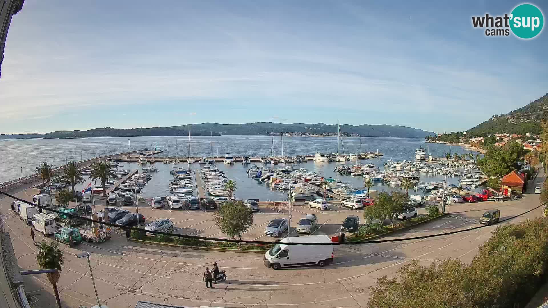 Webcam Orebić Uferpromenade – Fähre nach Korčula Live