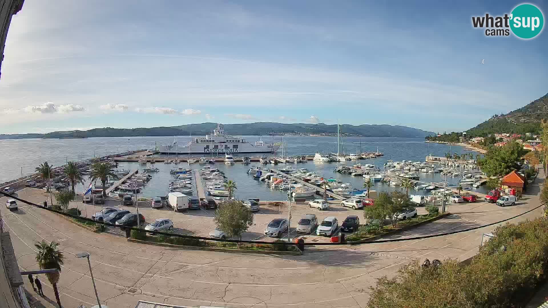 Web kamera Orebić Riva – Trajekt za Korčulu uživo