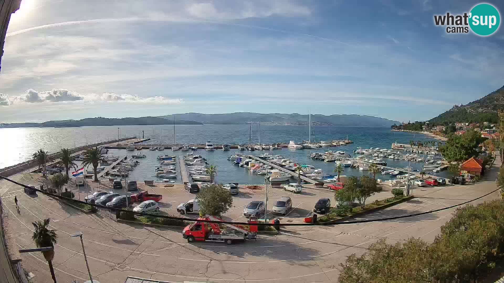 Webcam Orebić Riva – Ferry to Korčula Live