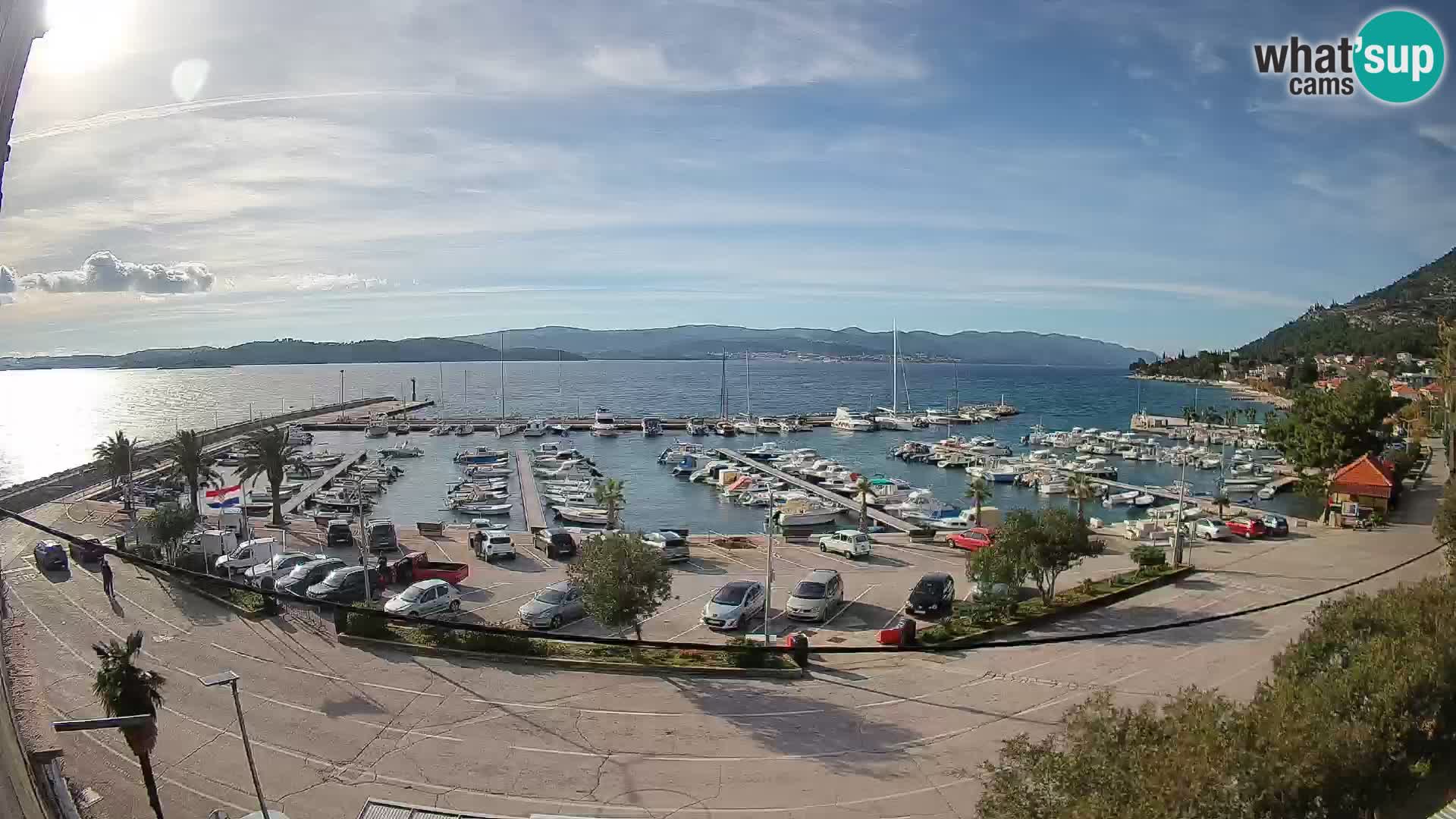 Webcam Orebić Riva – Ferry a Korčula en vivo