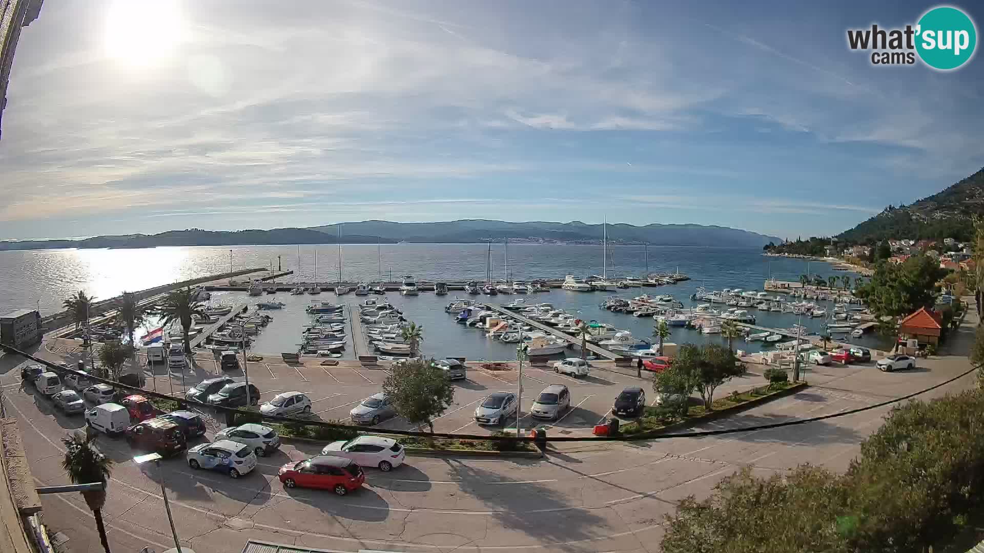 Webcam Orebić Riva – Ferry a Korčula en vivo