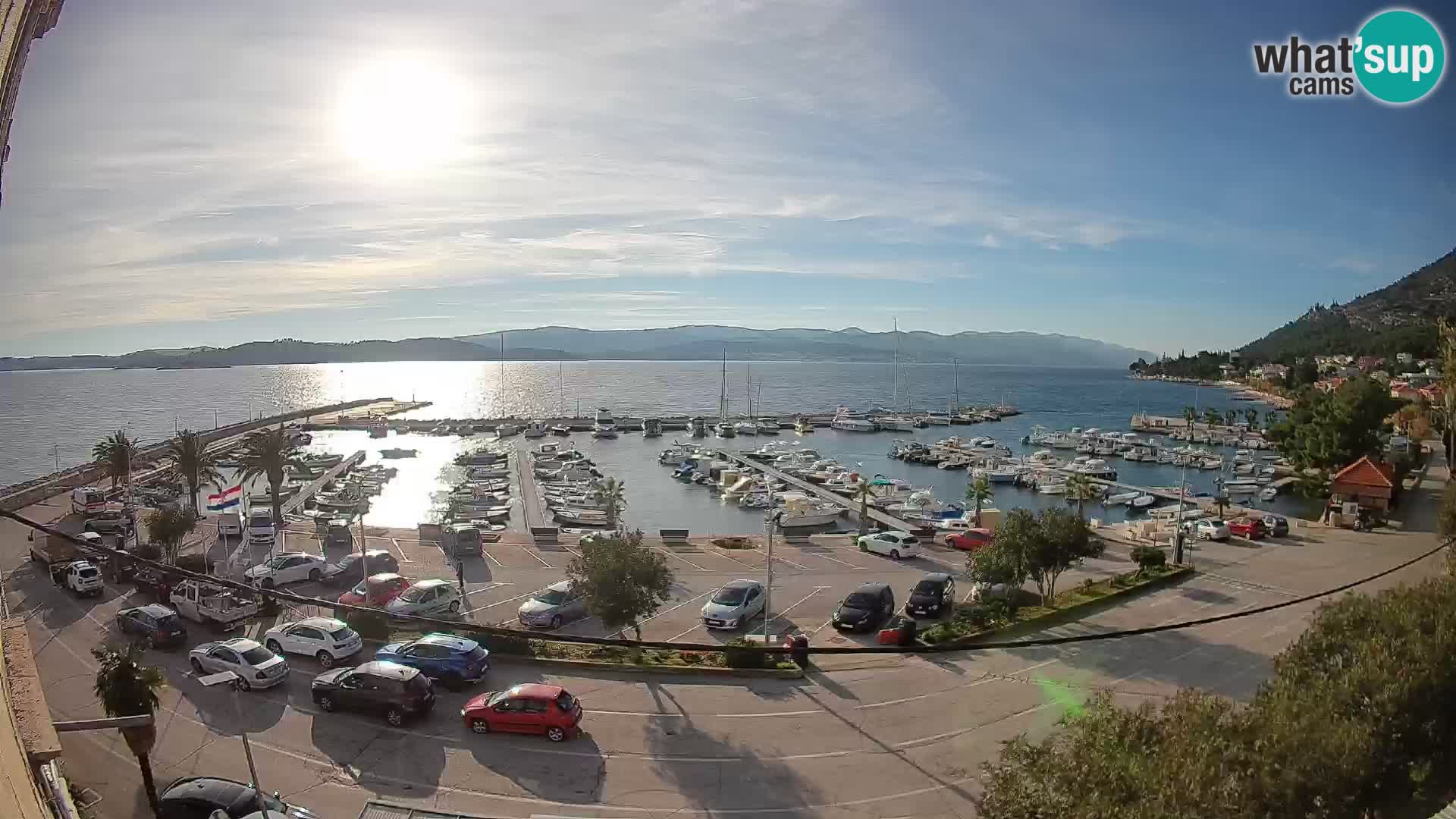 Webcam Orebić Riva – Ferry a Korčula en vivo