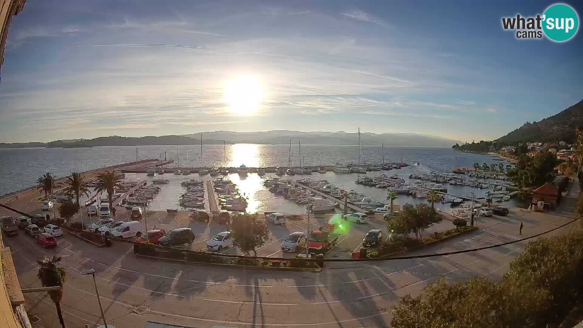 Spletna kamera Orebić Riva – Trajekt za Korčulo v živo