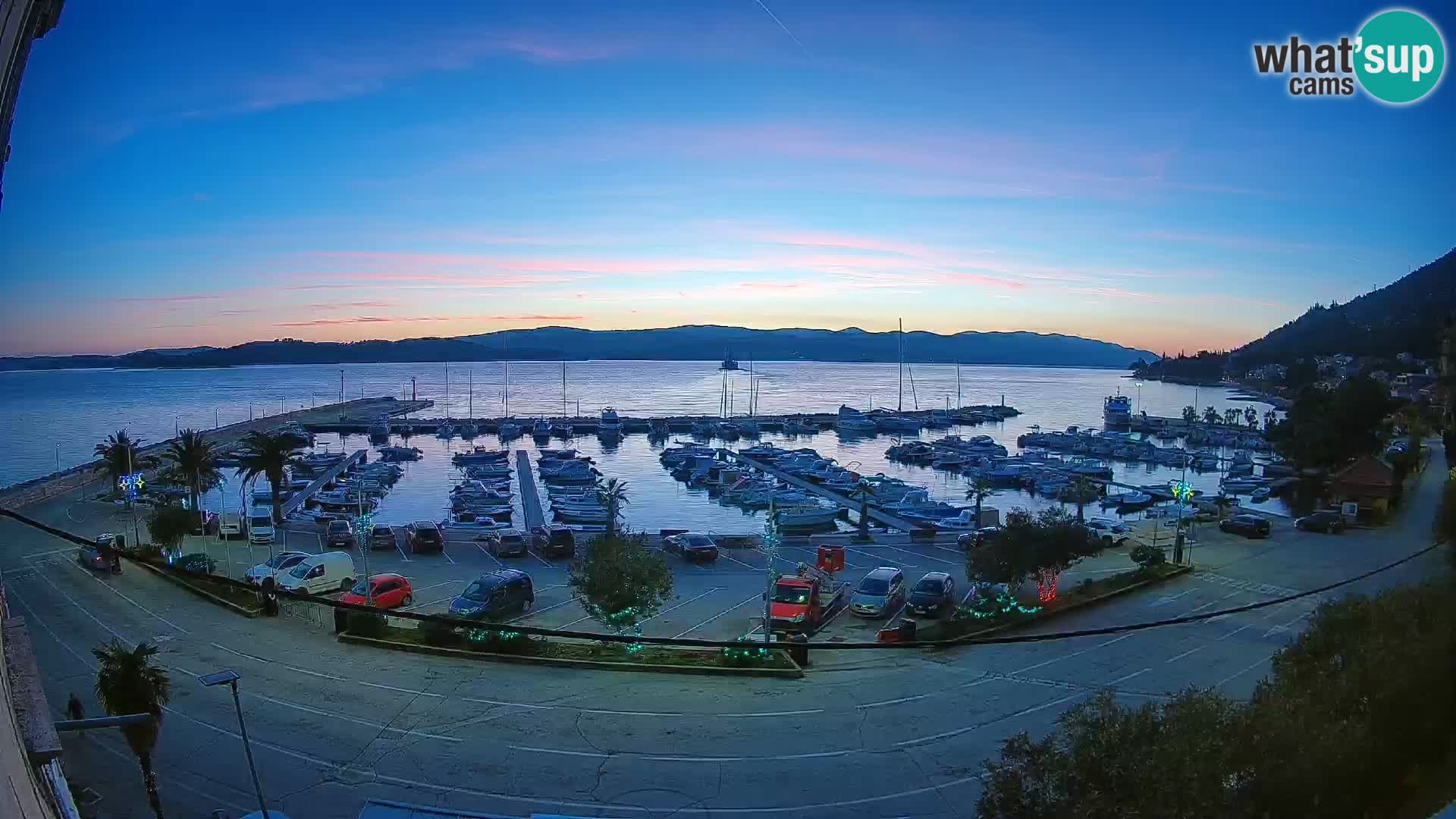Webcam Orebić Uferpromenade – Fähre nach Korčula Live