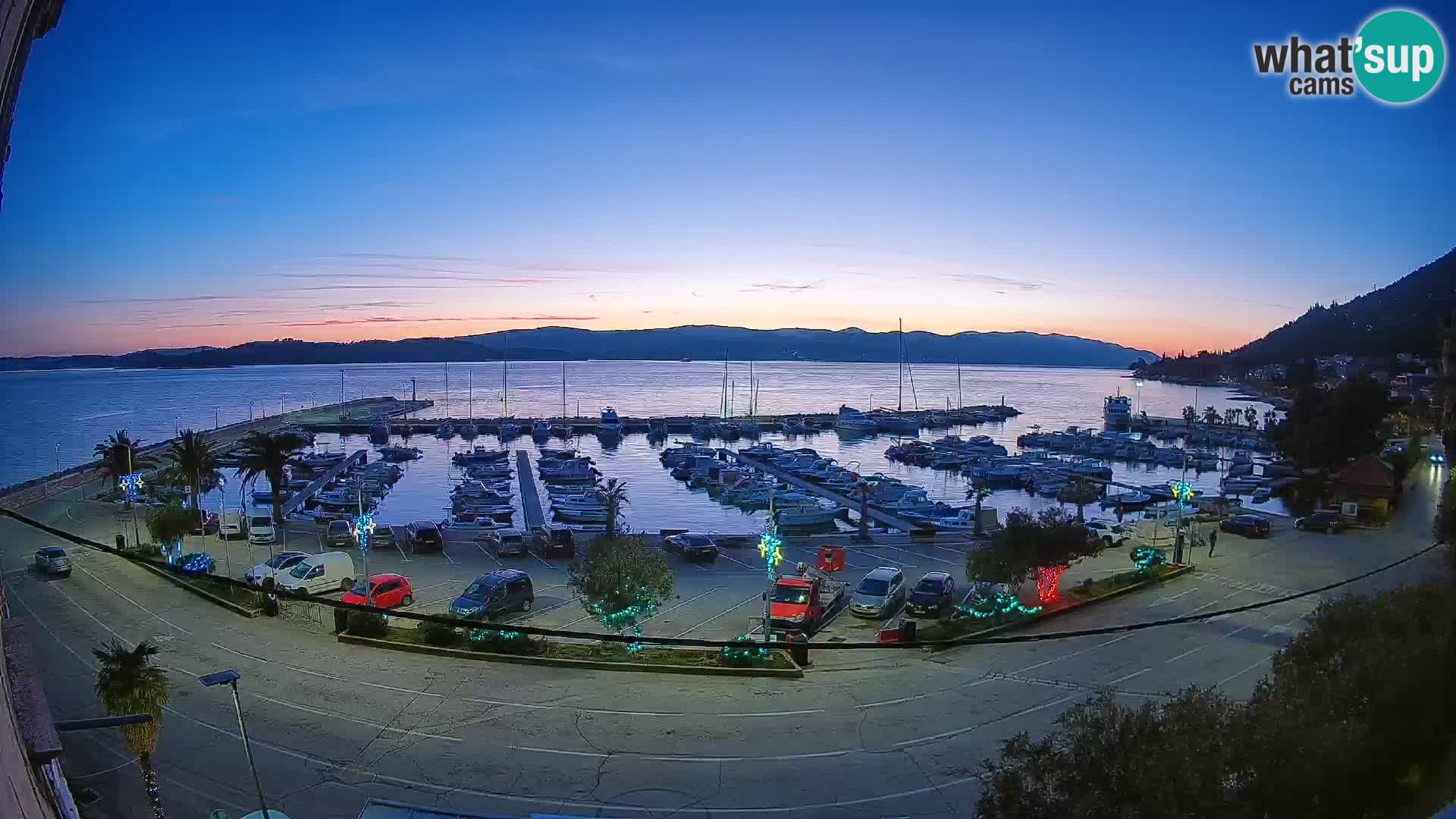 Webcam Orebić Riva – Ferry a Korčula en vivo