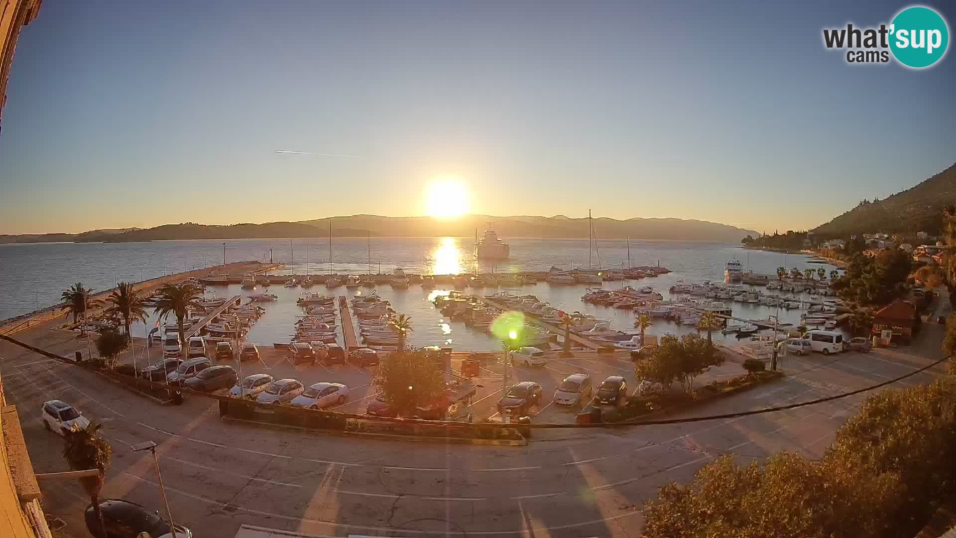 Webcam Orebić Uferpromenade – Fähre nach Korčula Live