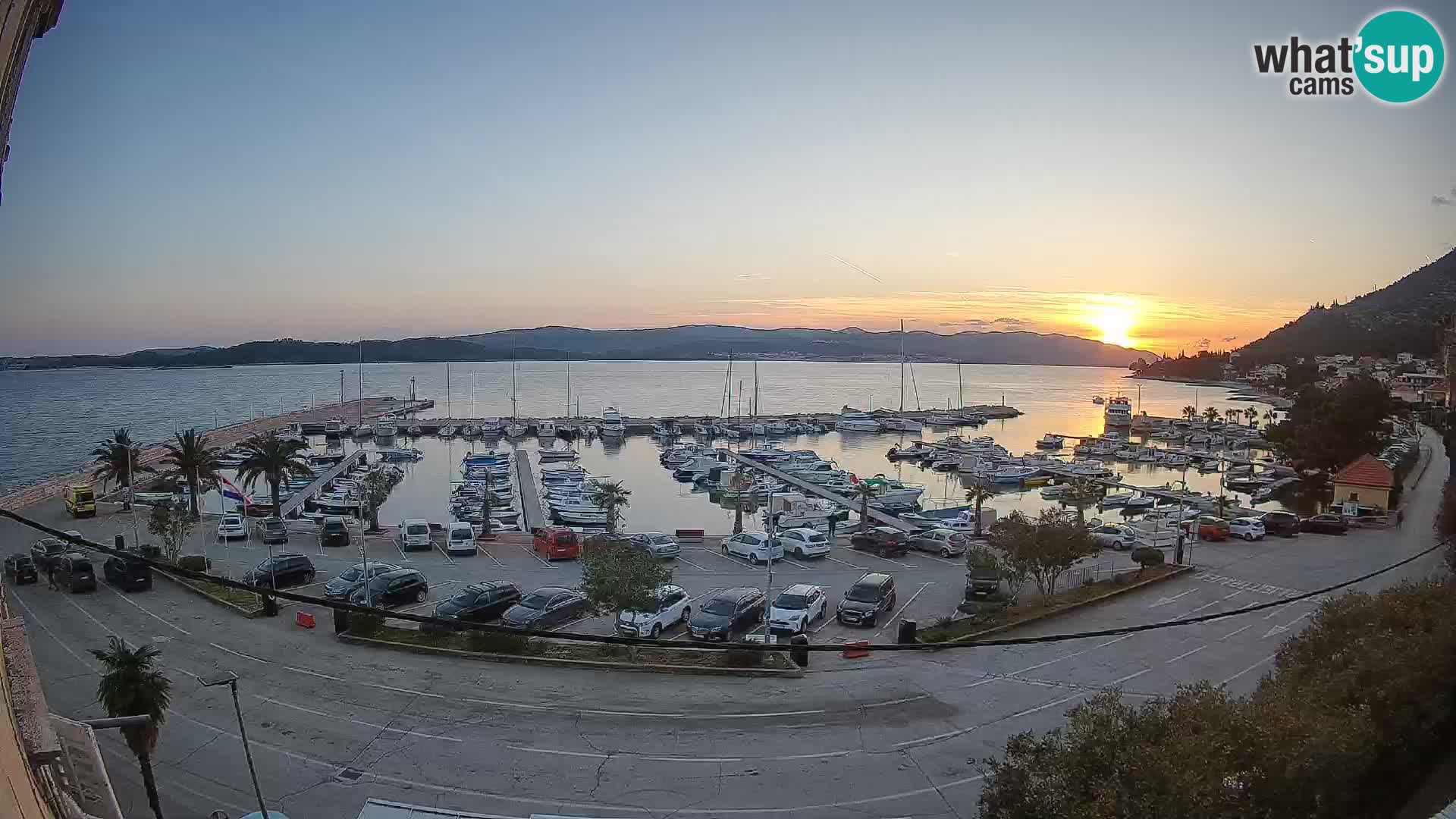 Webcam Orebić Uferpromenade – Fähre nach Korčula Live
